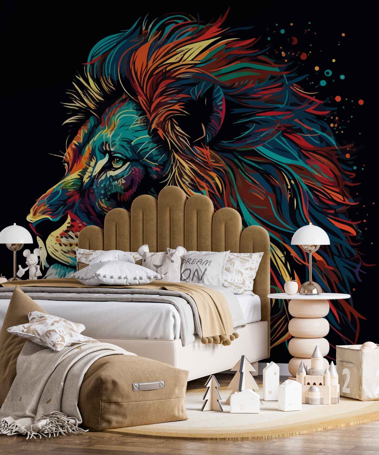 Фотошпалери абстрактне зображення дорослого тигра