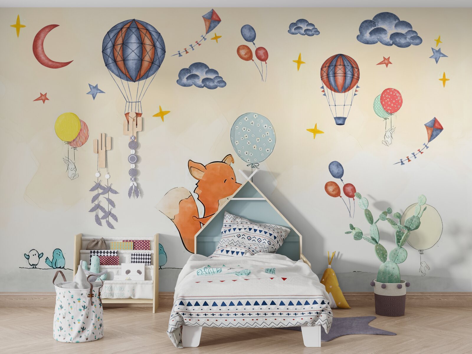 Фотошпалери лисеня йде на вечірку