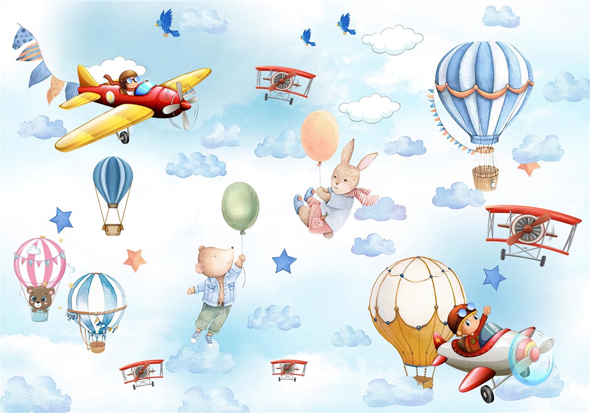 Фотошпалери казкові герої ковзають по небу