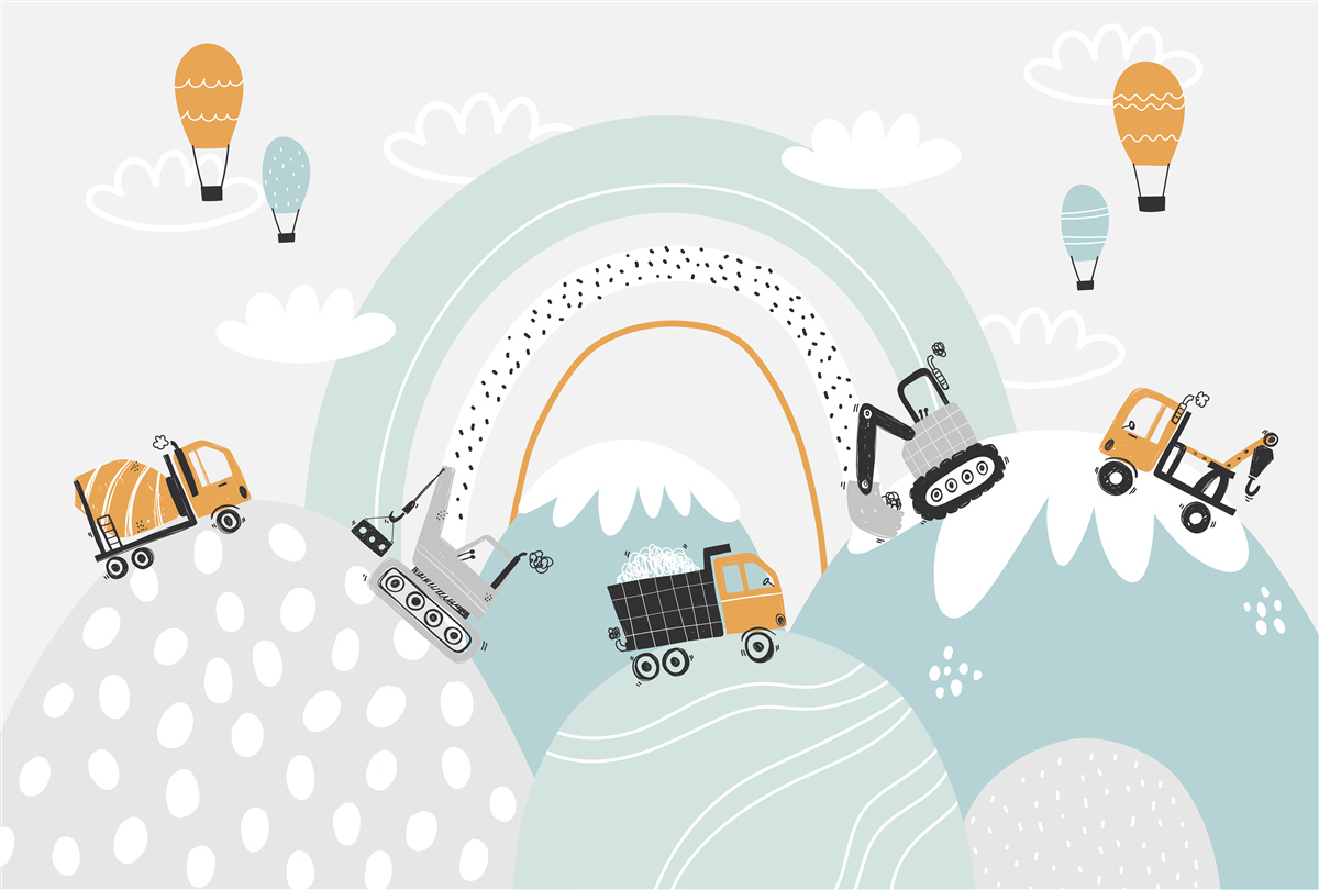 Фотошпалери машини їздять на чарівних пагорбах