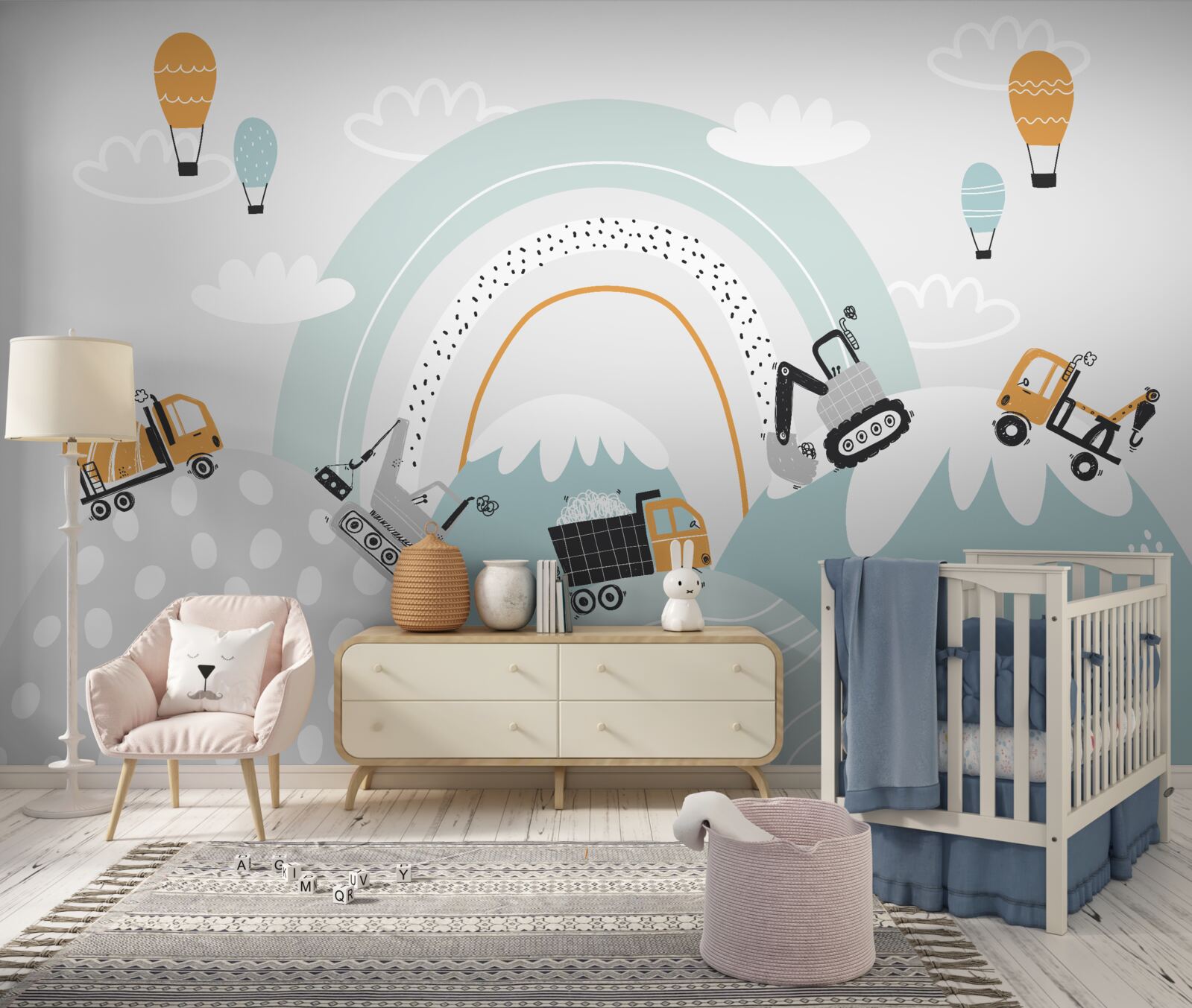 Фотошпалери машини їздять на чарівних пагорбах