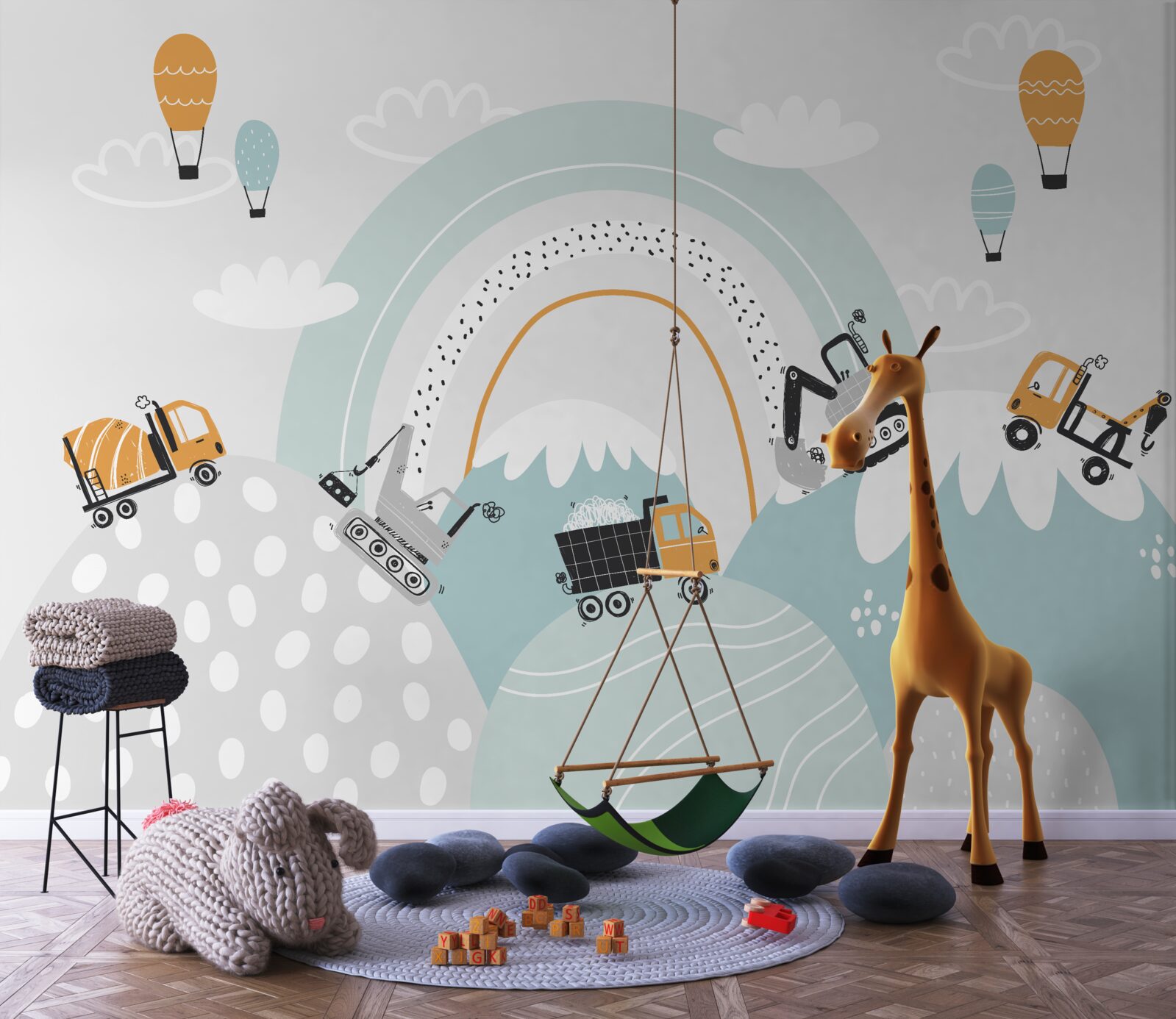 Фотошпалери машини їздять на чарівних пагорбах