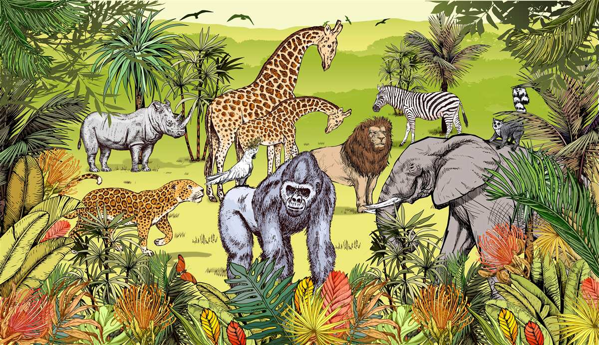 Фотошпалери наймогутніші створіння джунглів