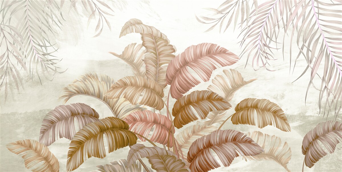 Фотошпалери міцний тропічний чагарник з листям