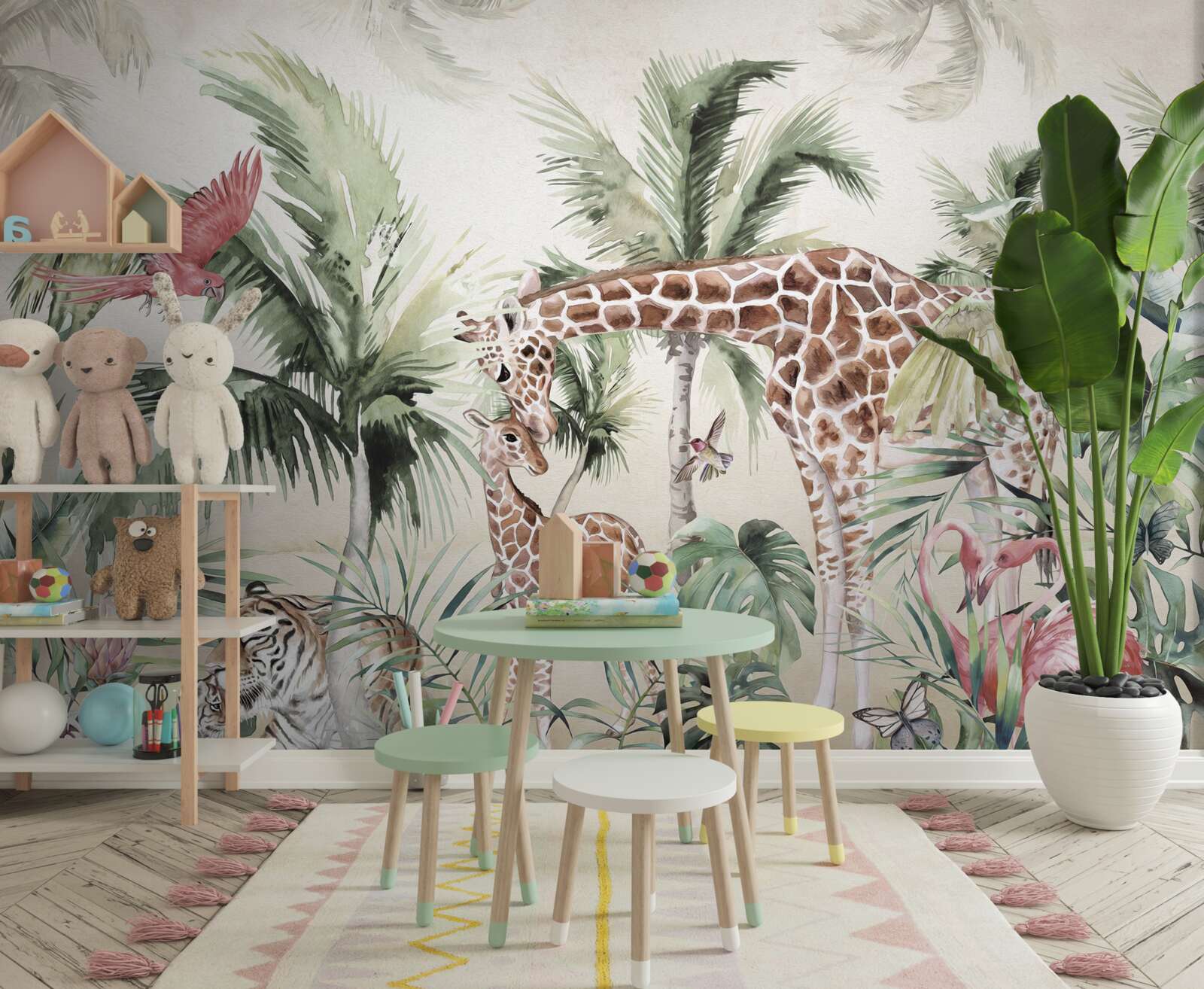 Фотошпалери мешканці джунглів з потомством