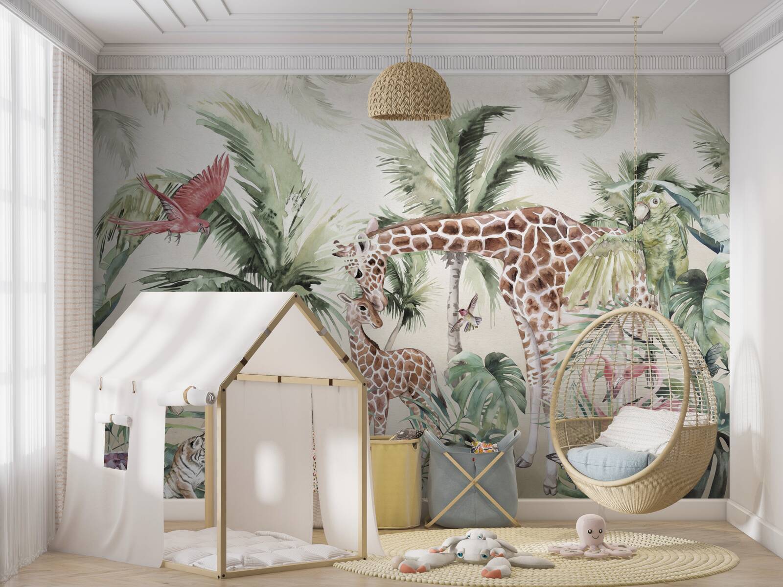 Фотошпалери мешканці джунглів з потомством