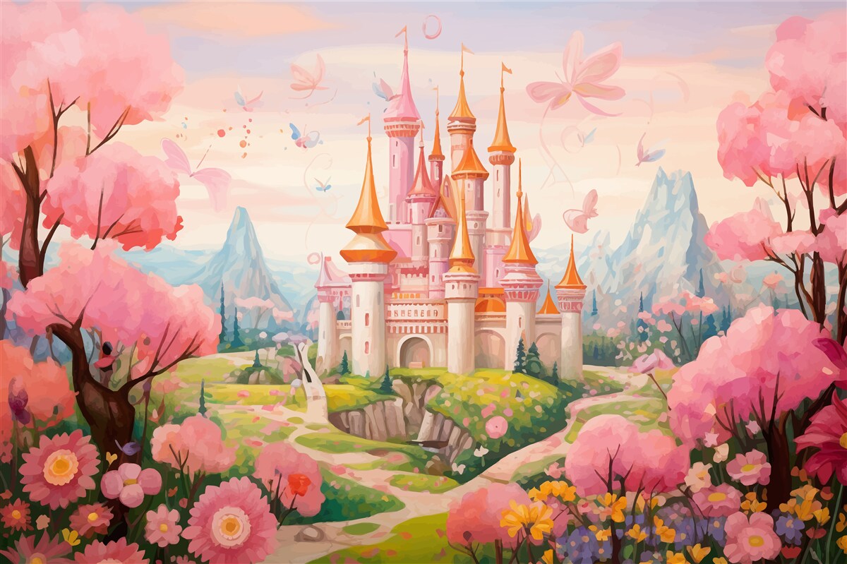 Фотошпалери замок з діснеївської казки