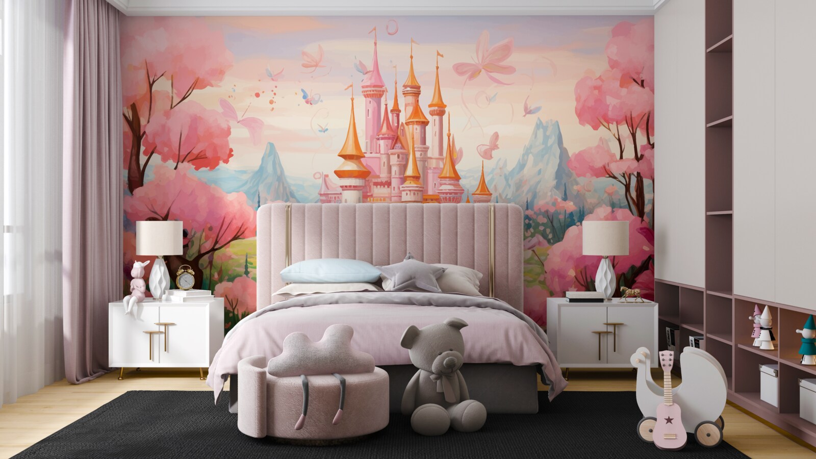 Фотошпалери замок з діснеївської казки