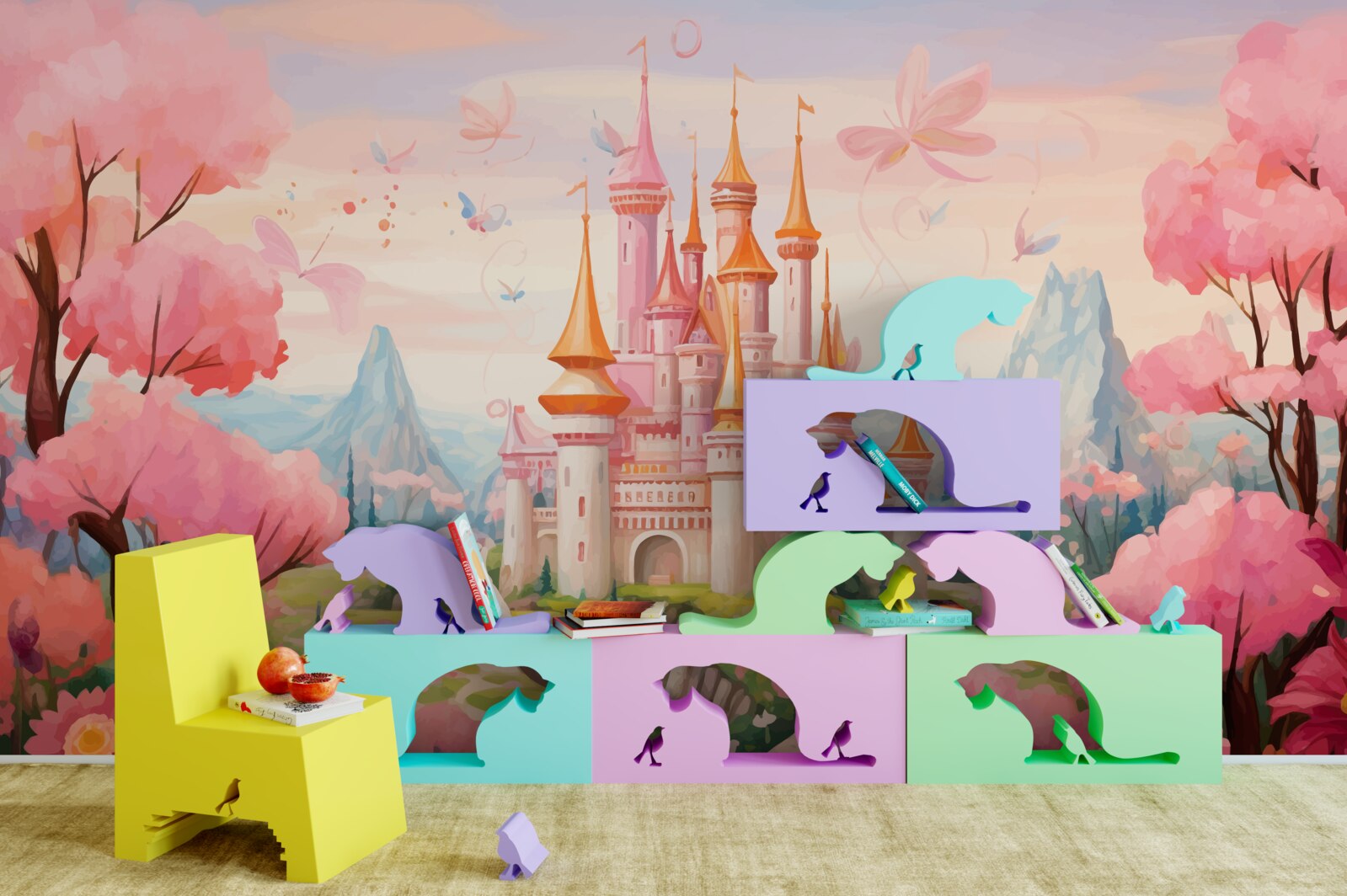 Фотошпалери замок з діснеївської казки