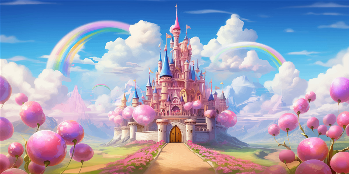 Фотошпалери замок казкової принцеси на кінчиках ваших пальців