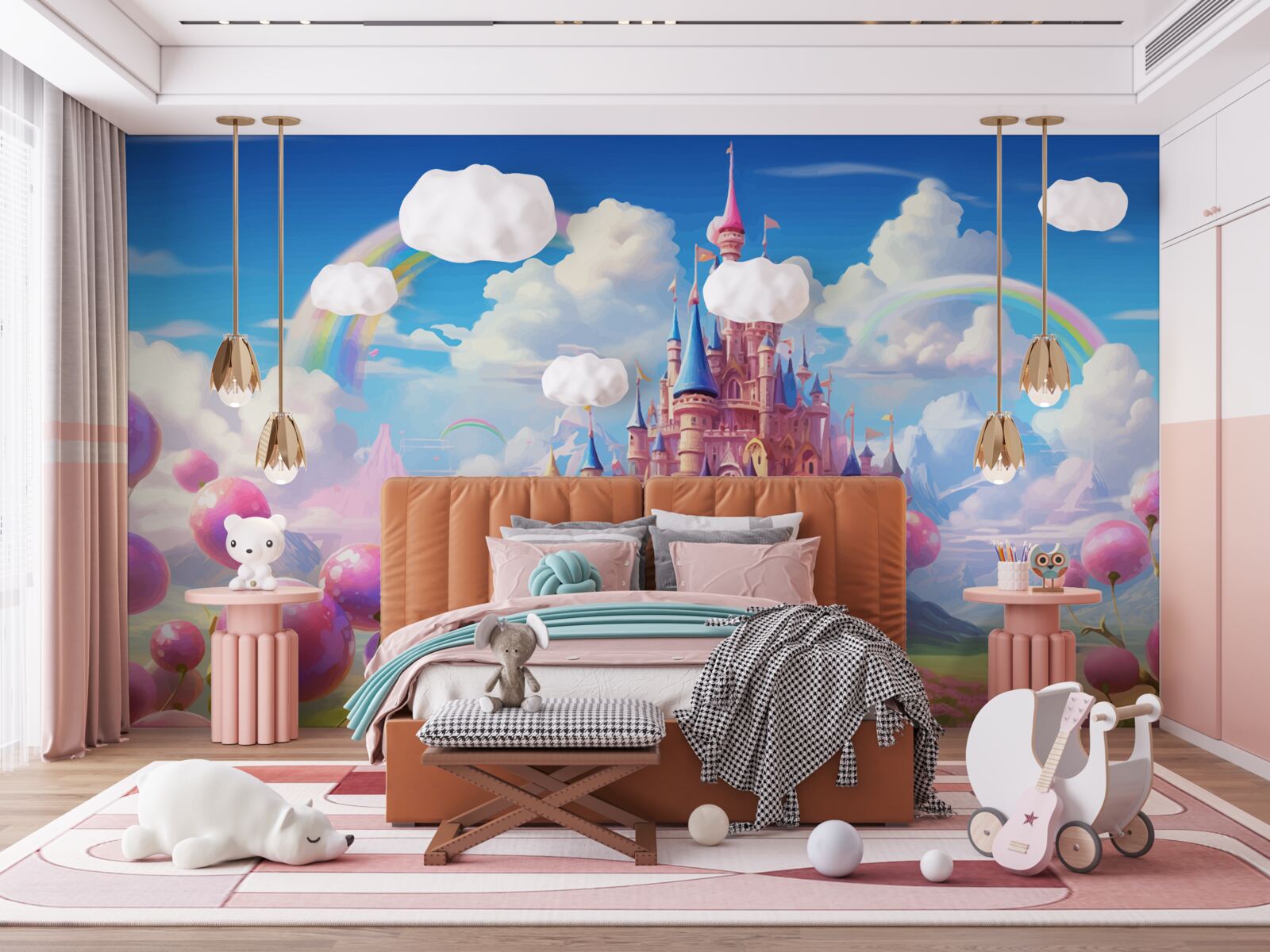 Фотошпалери замок казкової принцеси на кінчиках ваших пальців