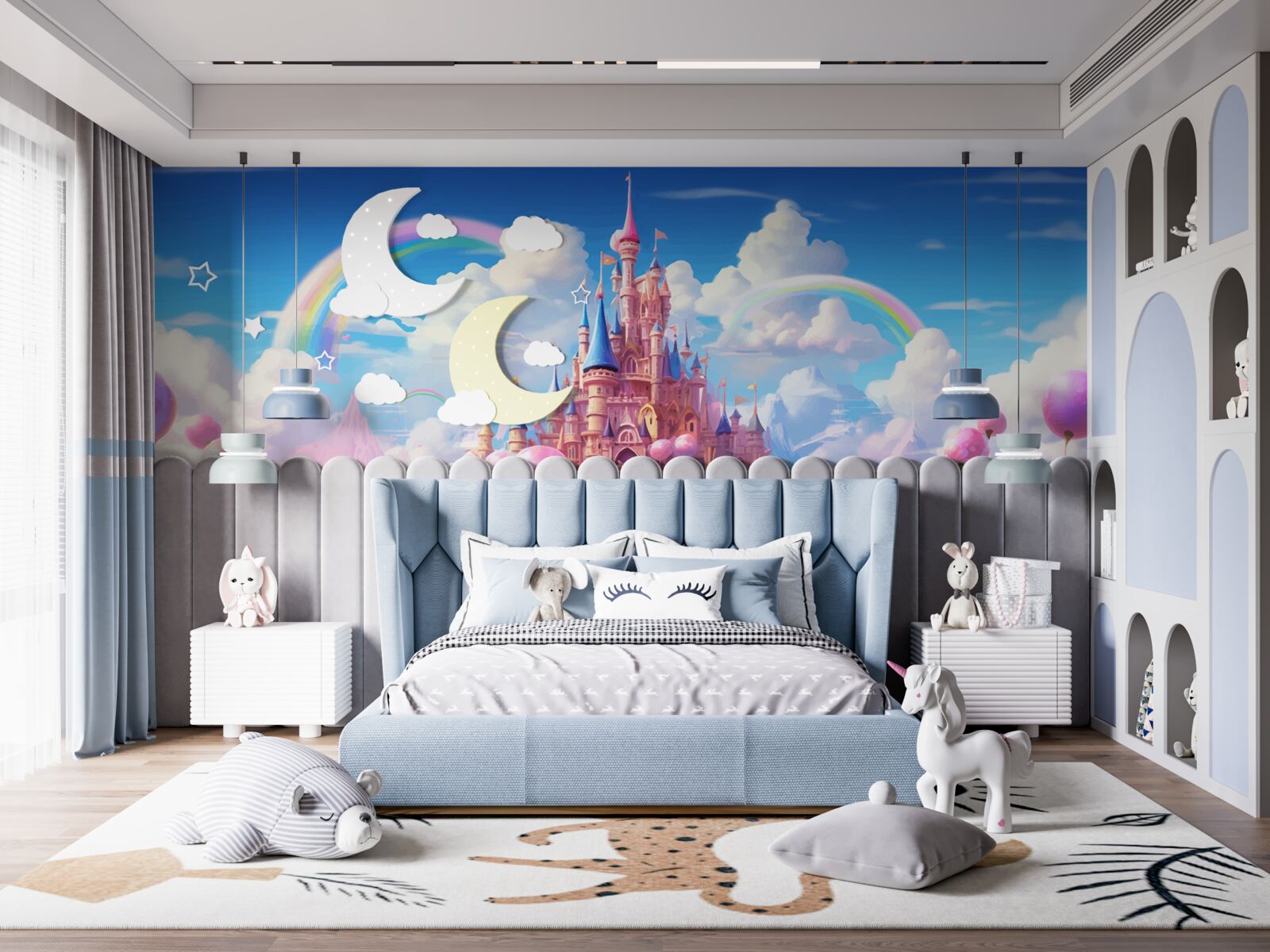 Фотошпалери замок казкової принцеси на кінчиках ваших пальців