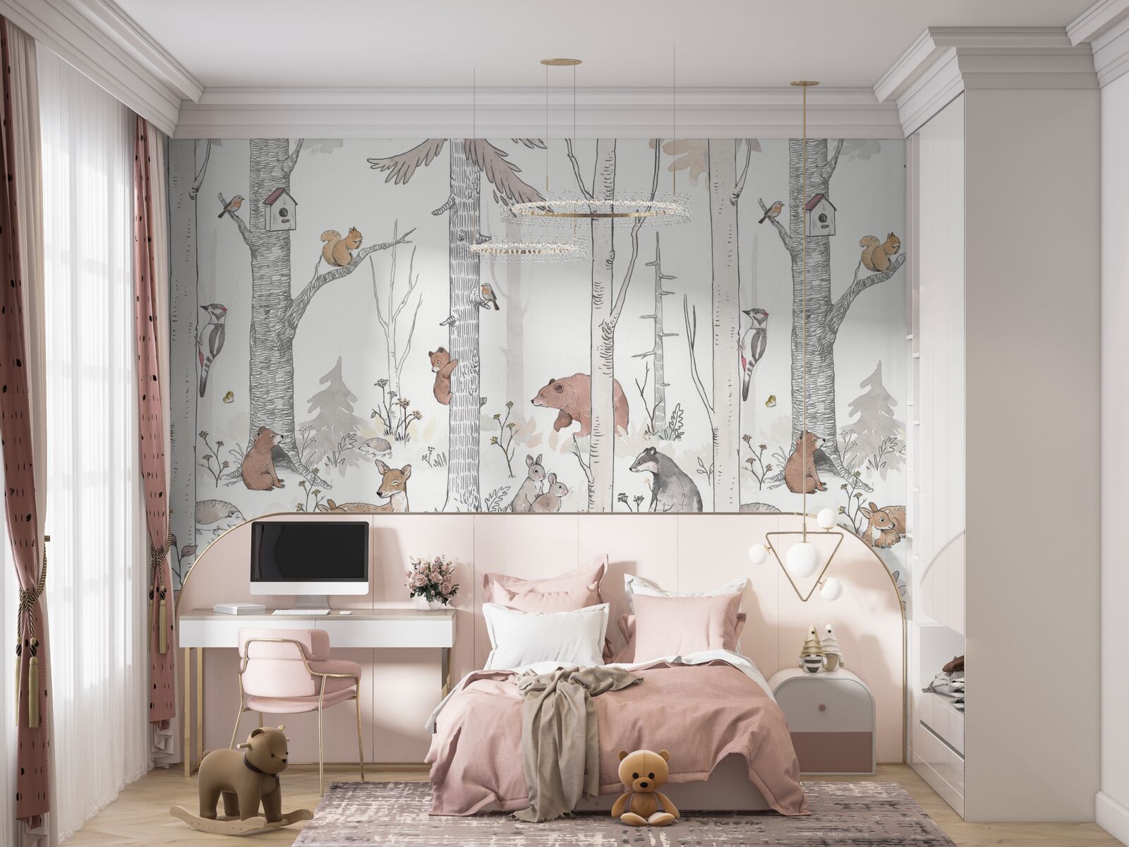 Фотошпалери лісові мешканці зайняті своїми справами