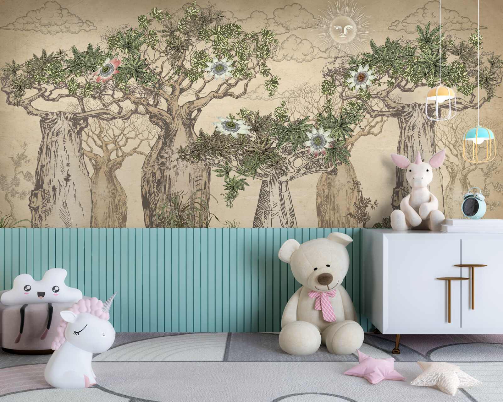 Фотошпалери могутні та величні баобаби