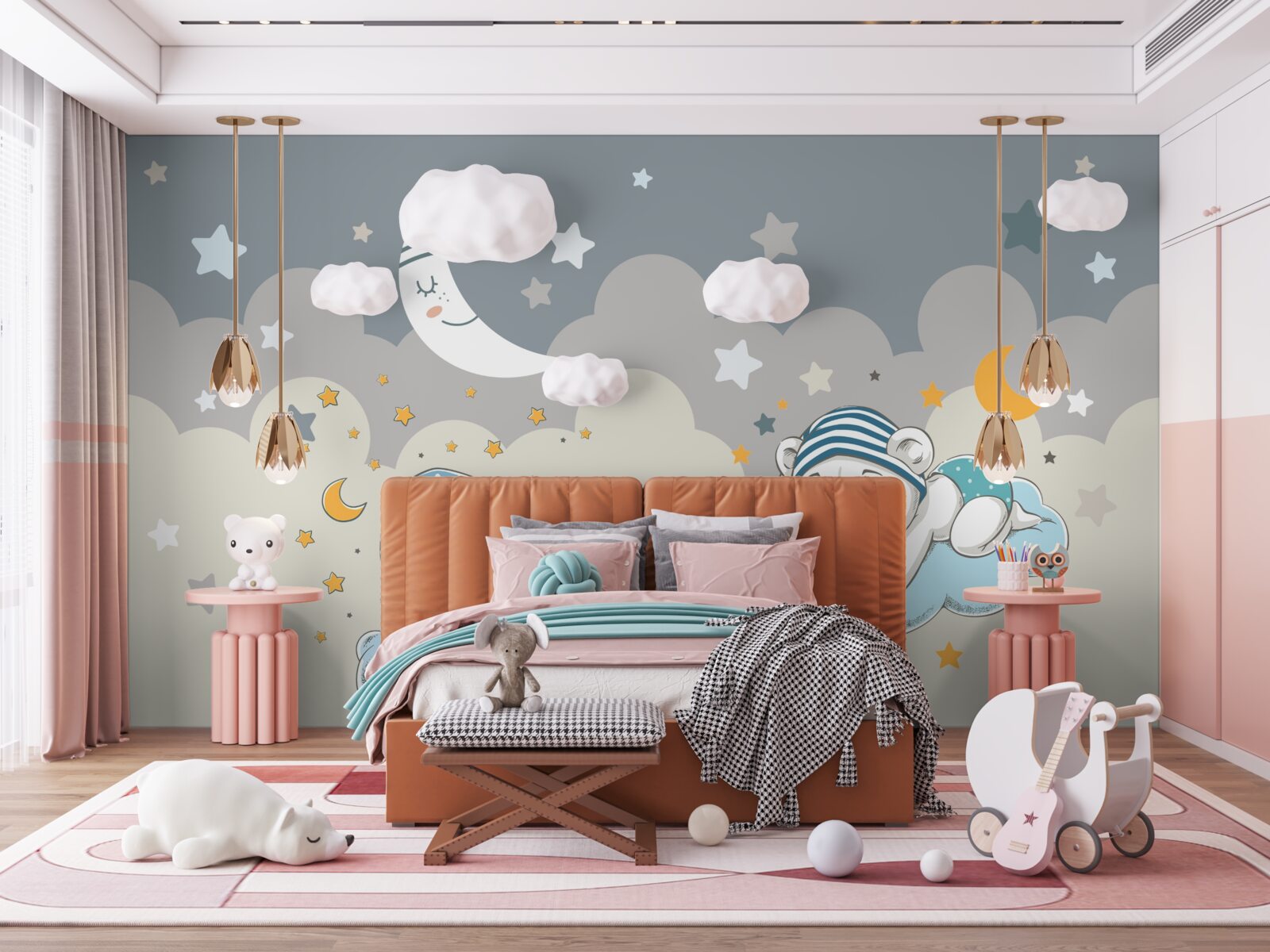 Фотошпалери малюки засинають