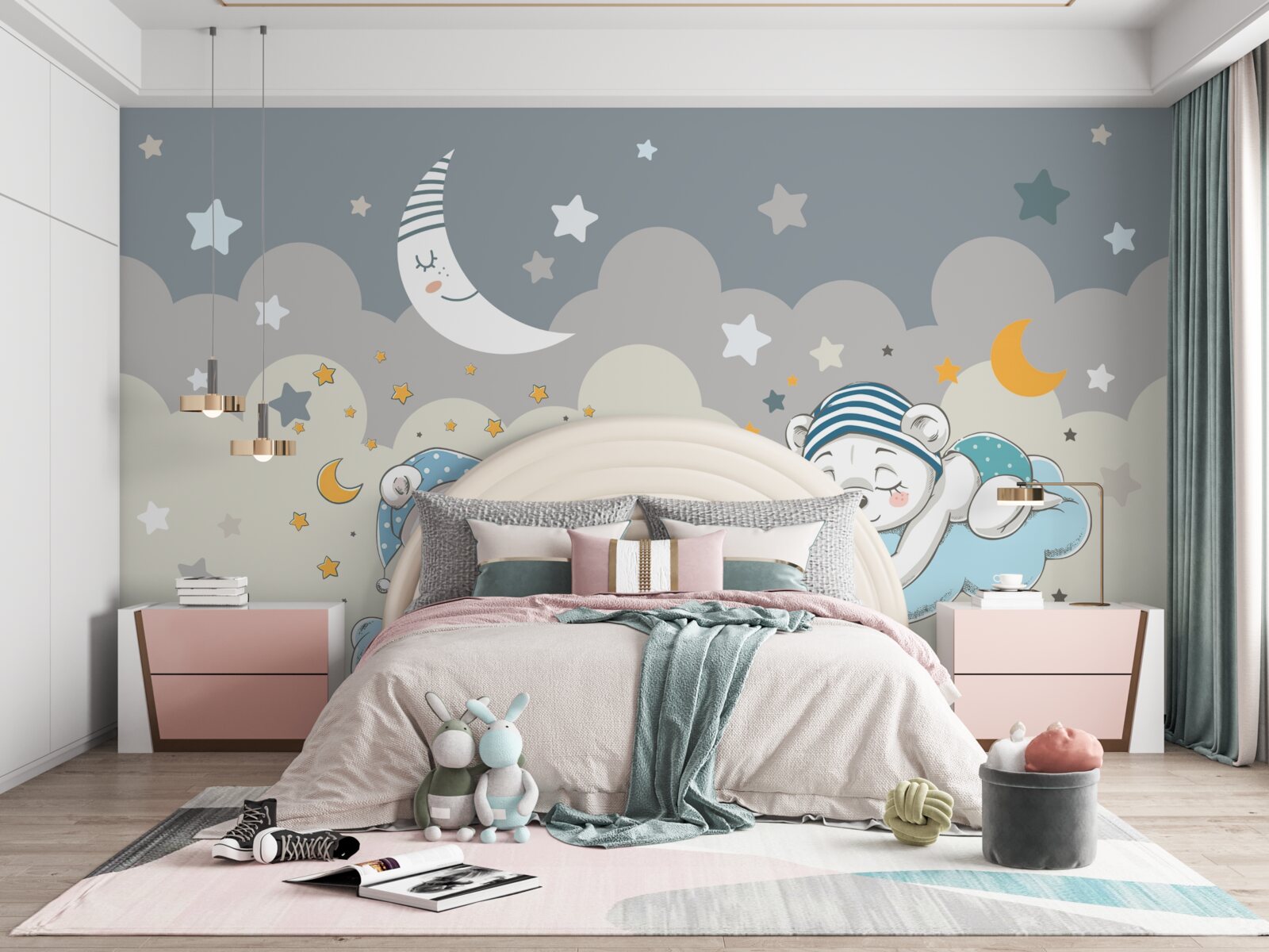 Фотошпалери малюки засинають