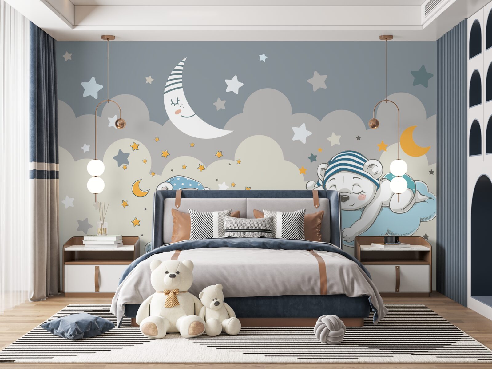 Фотошпалери малюки засинають