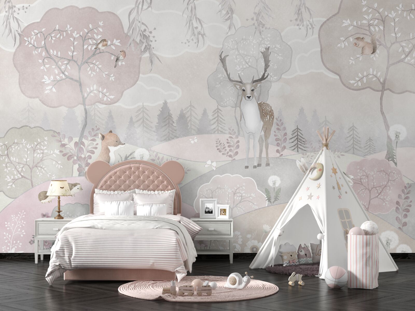 Фотошпалери олень бачить своїх молодших товаришів