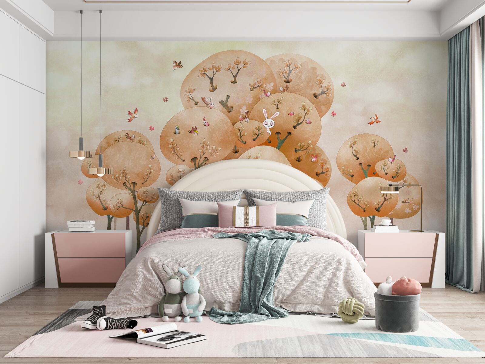 Фотошпалери лисиця шукає зайчика на дереві