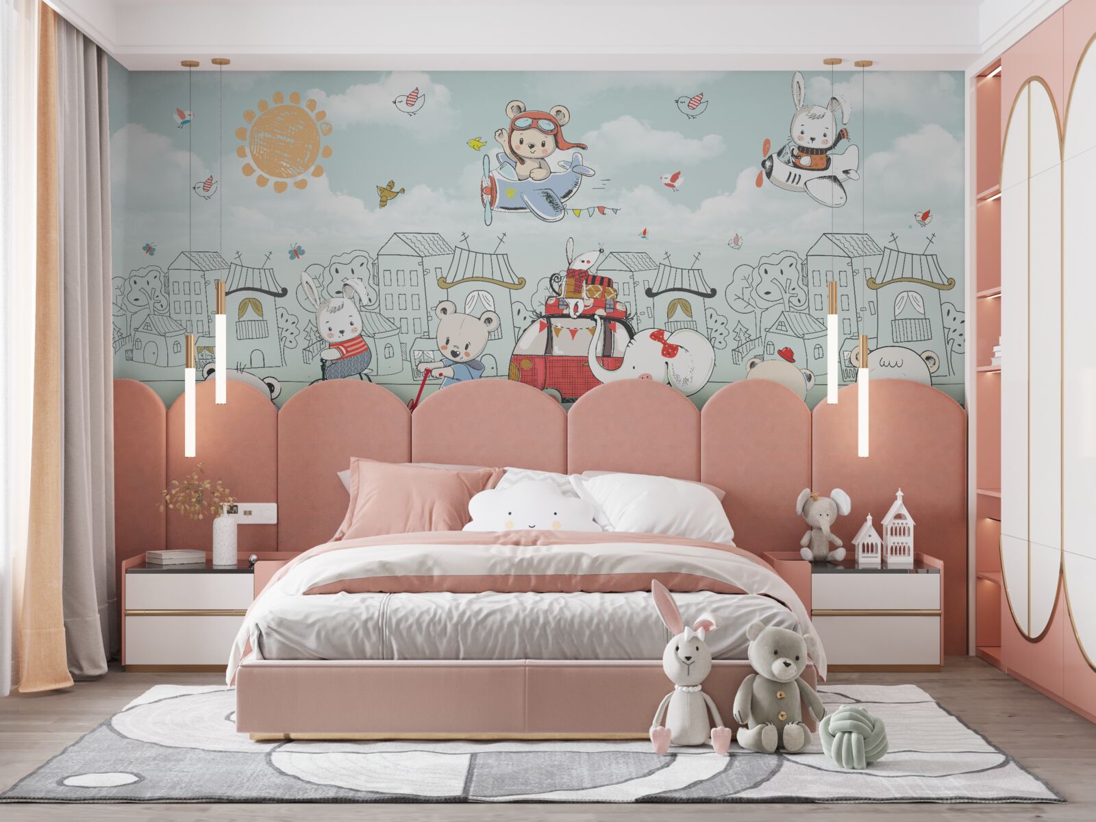 Фотошпалери ведмеді виходять на прогулянку