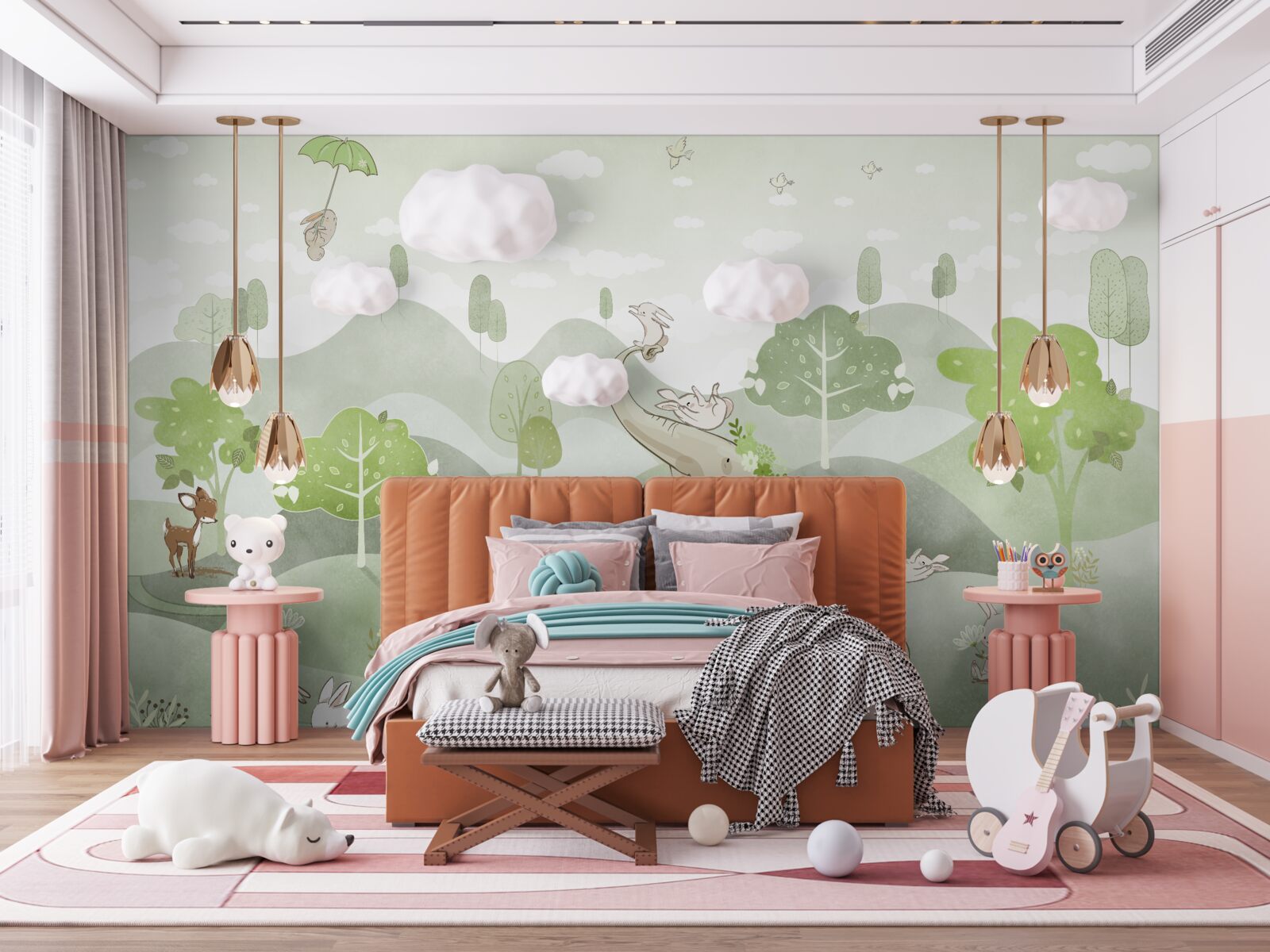 Фотошпалери слон отримує привітання від тварин