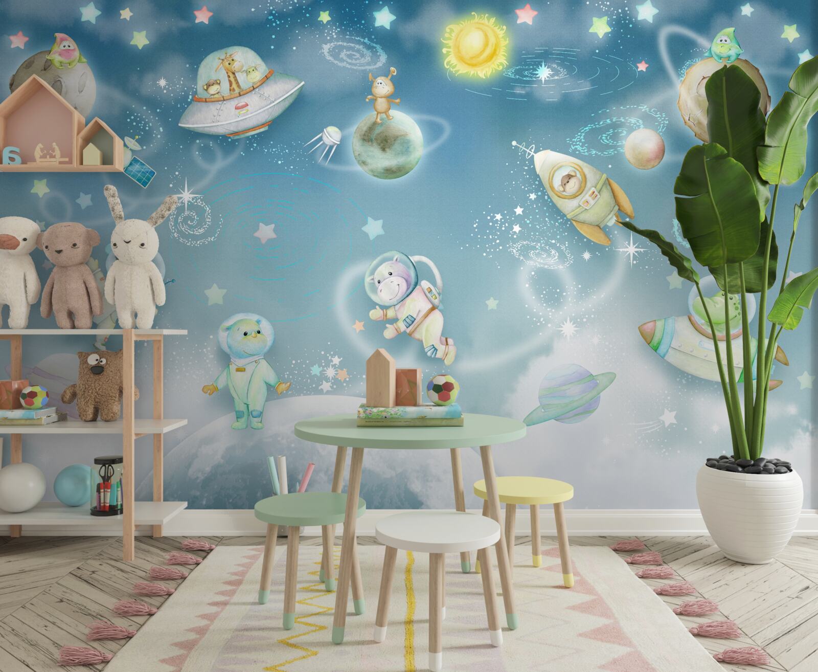 Фотошпалери тварини досліджують космос