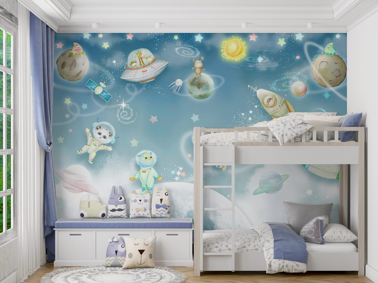 Фотошпалери тварини досліджують космос