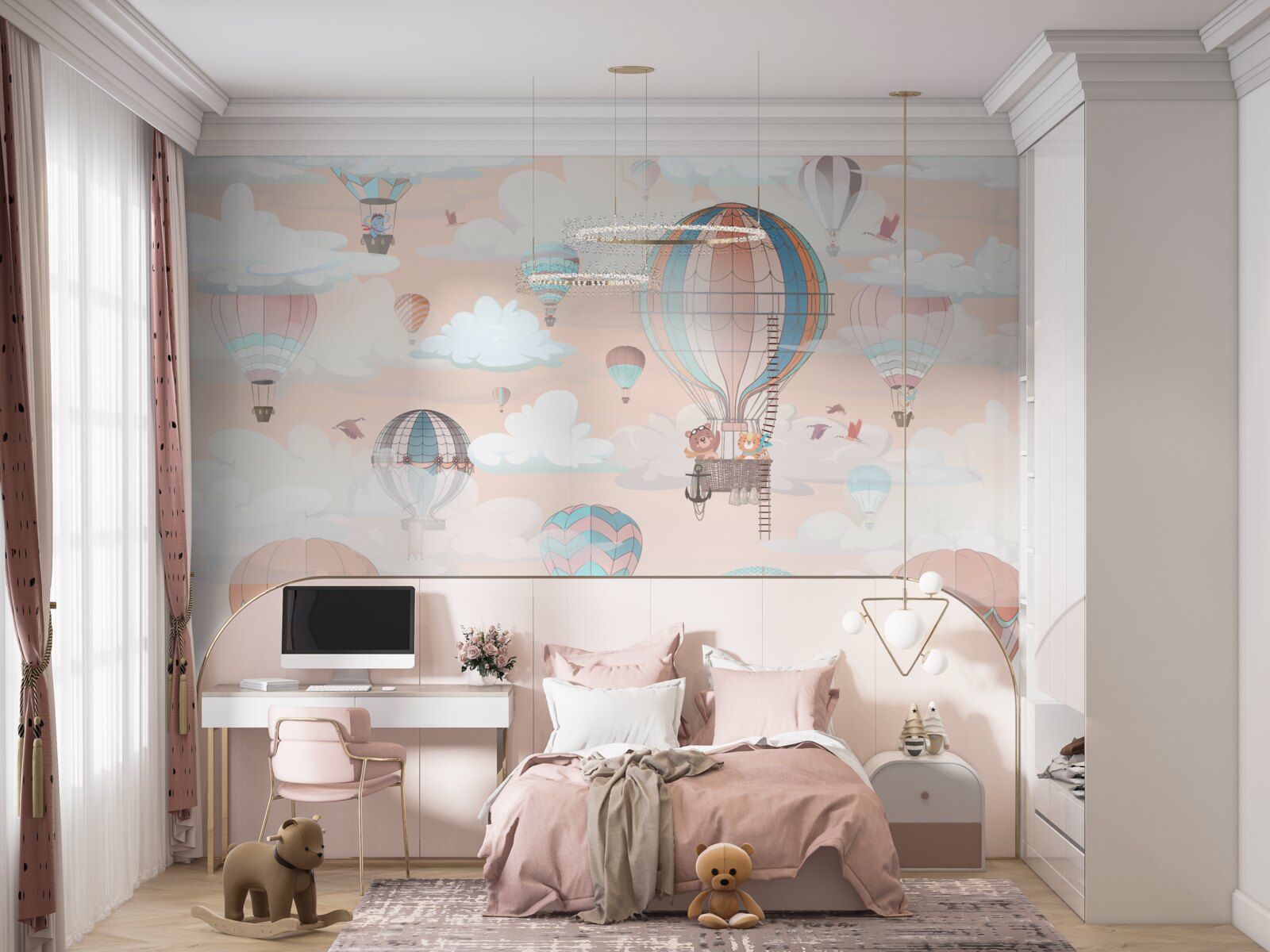 Фотошпалери подорожі на повітряних кулях