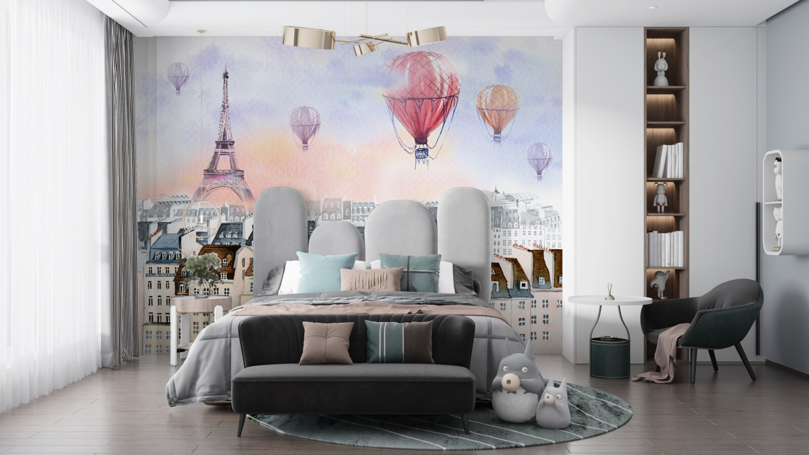 Фотошпалери Ейфелева вежа та паризькі будівлі