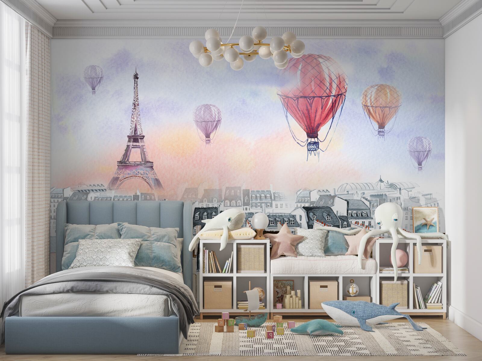 Фотошпалери Ейфелева вежа та паризькі будівлі