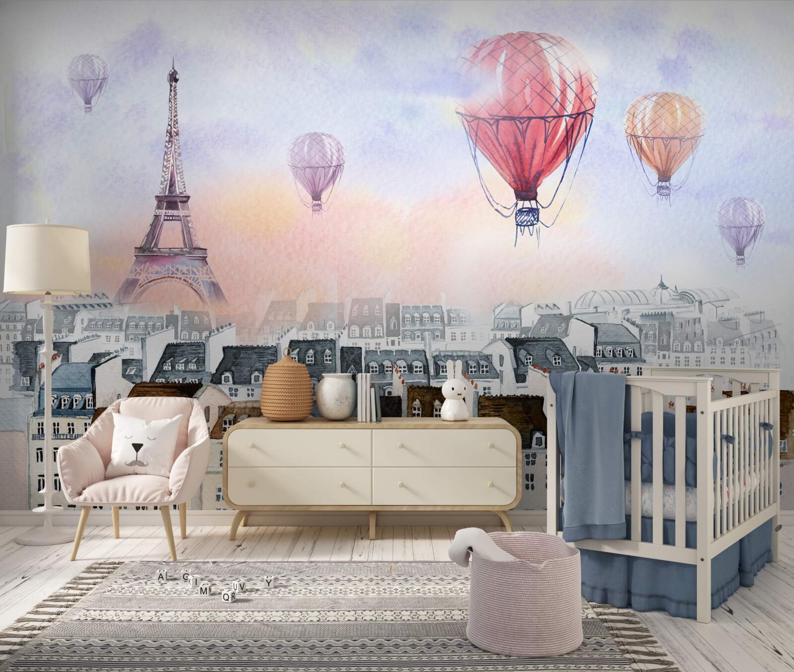 Фотошпалери Ейфелева вежа та паризькі будівлі