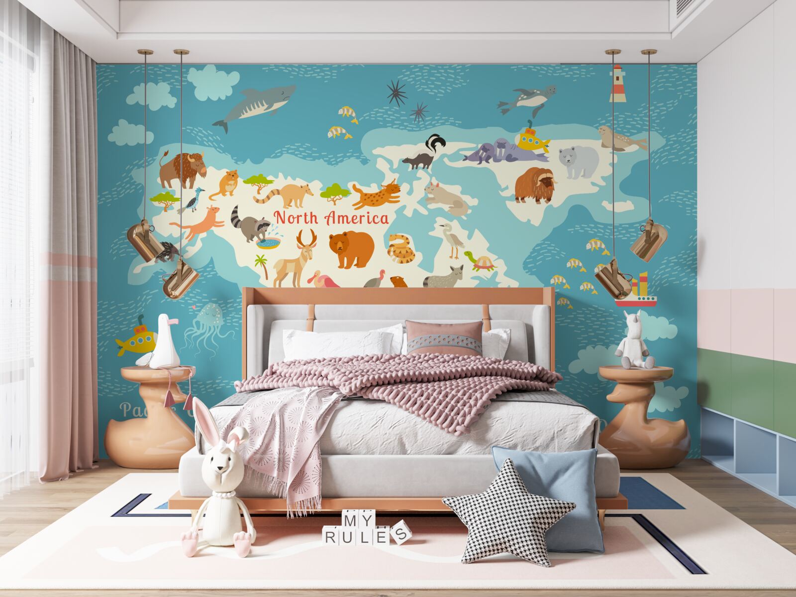 Фотошпалери карта населення північної америки