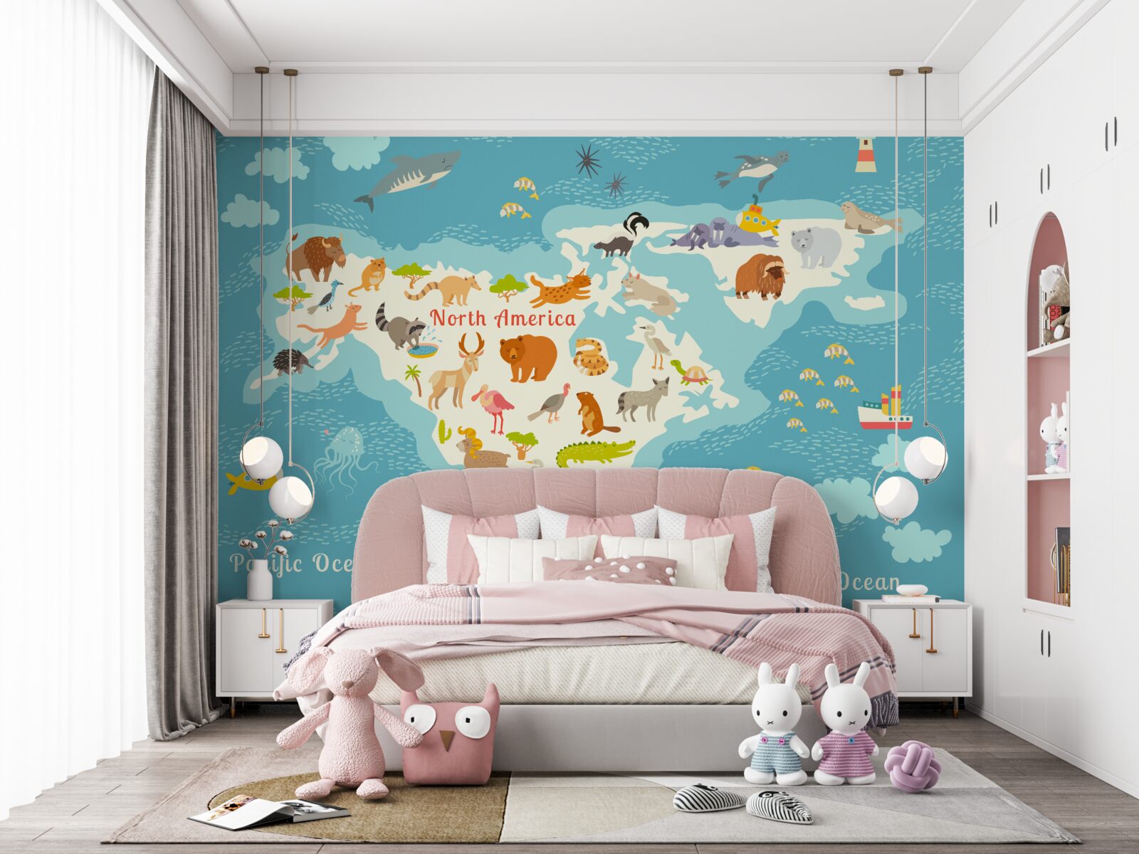 Фотошпалери карта населення північної америки