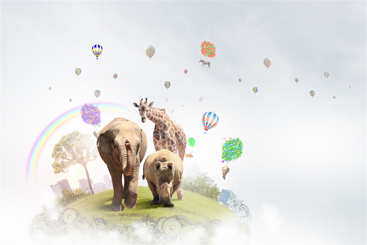 Фотошпалери веселка і народи африки