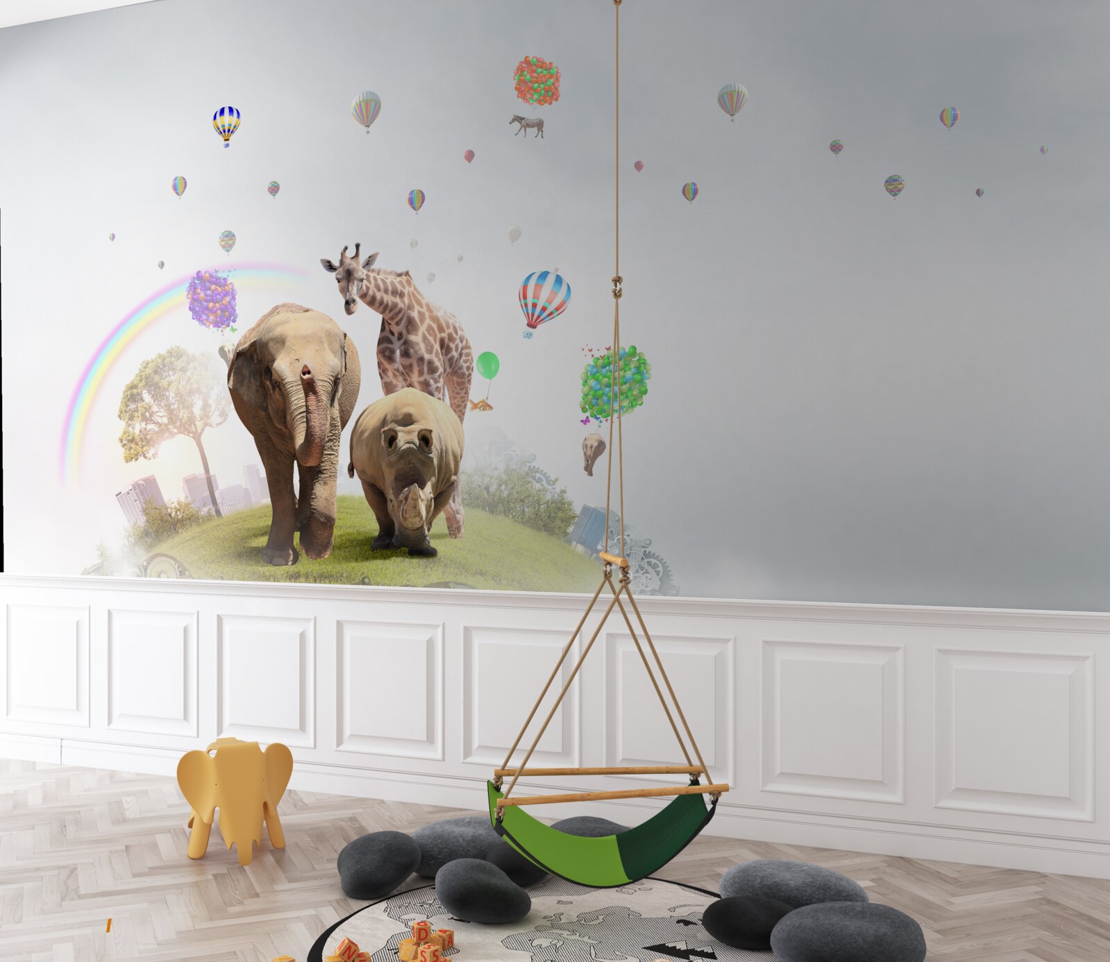 Фотошпалери веселка і народи африки