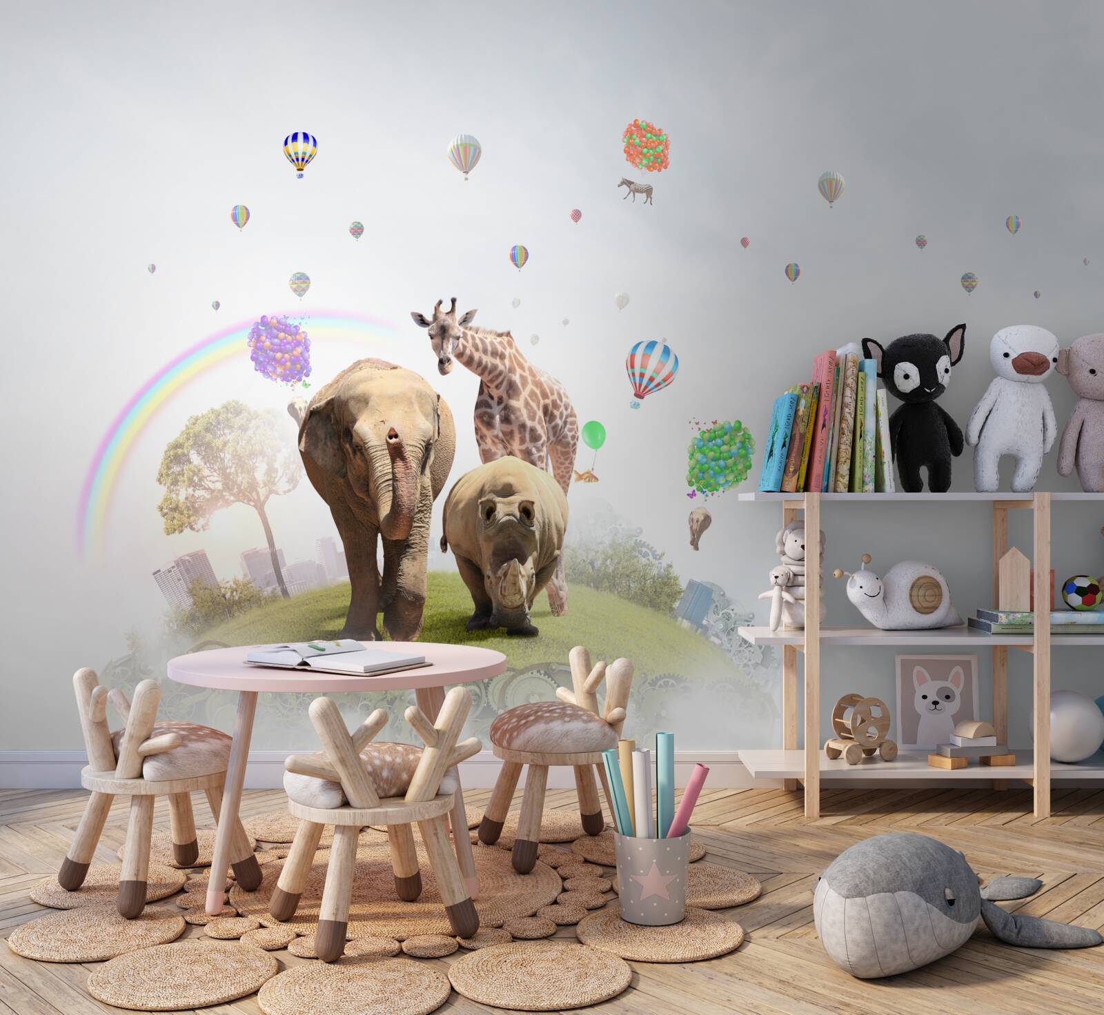 Фотошпалери веселка і народи африки