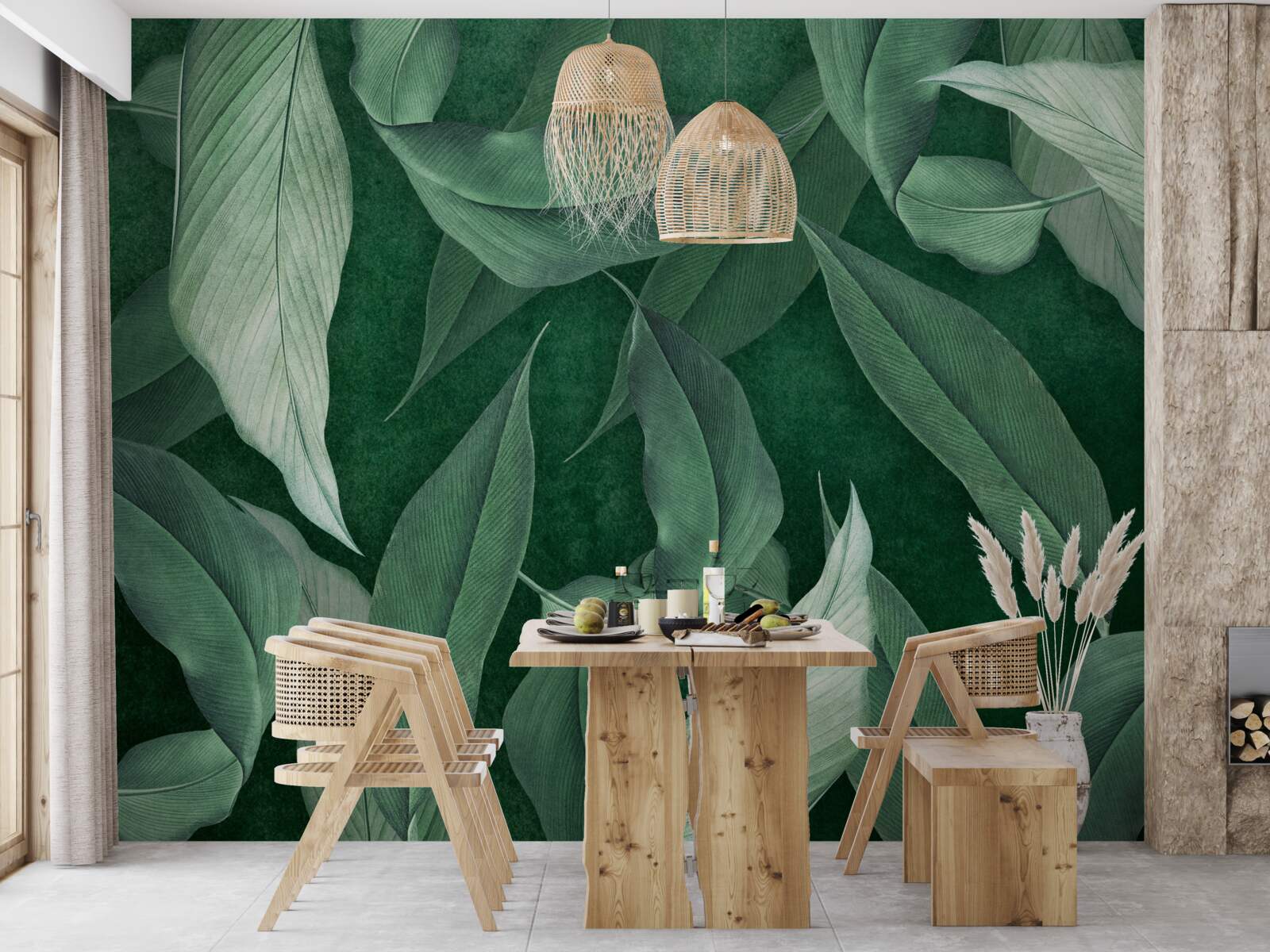Фотошпалери листя папороті зелене