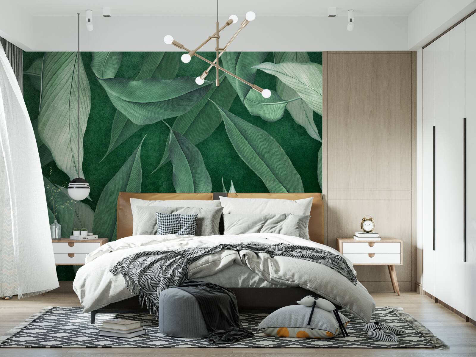 Фотошпалери листя папороті зелене