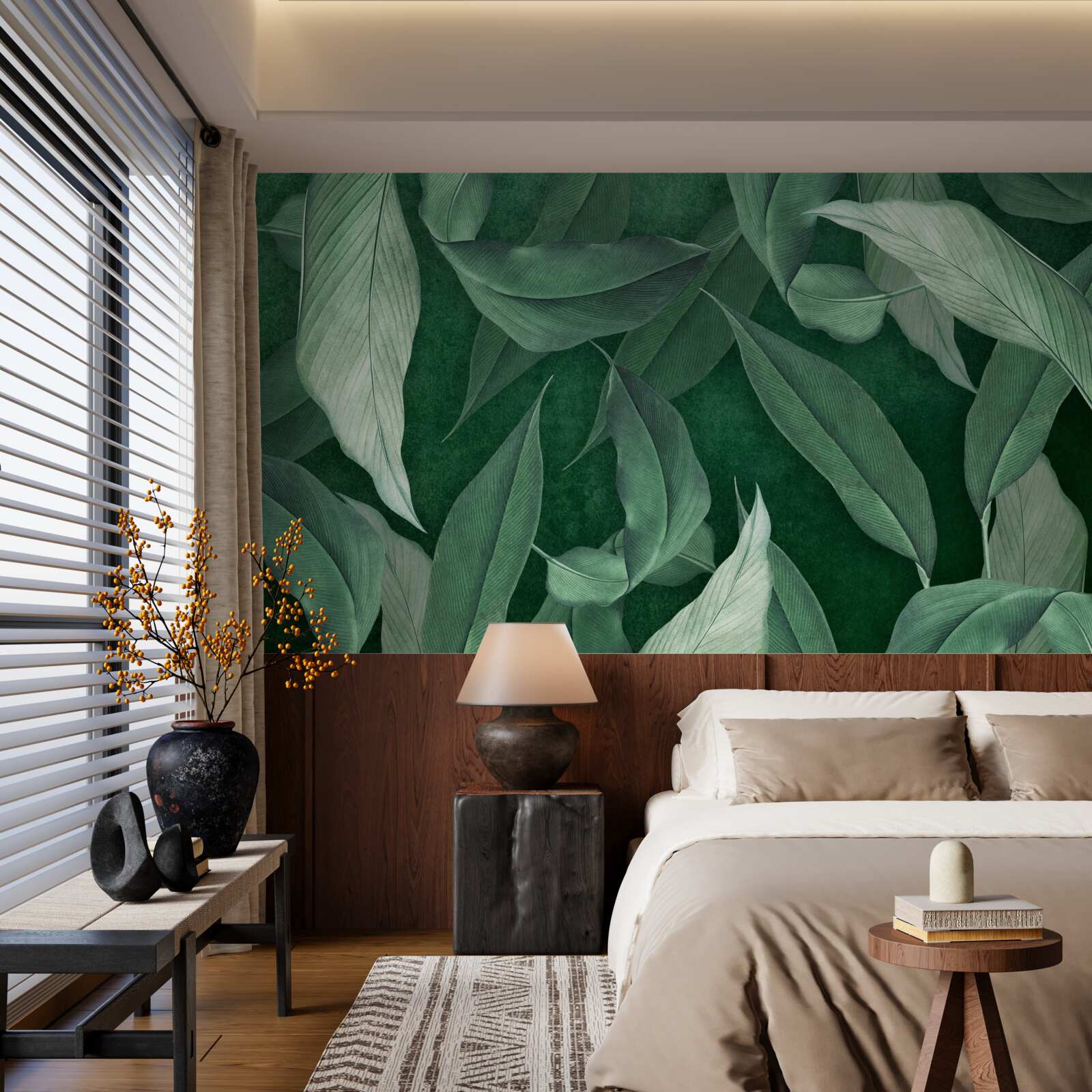 Фотошпалери листя папороті зелене