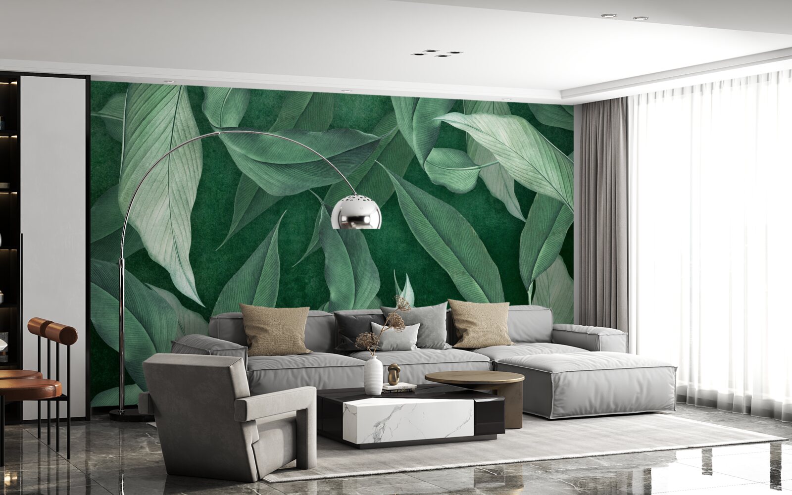 Фотошпалери листя папороті зелене