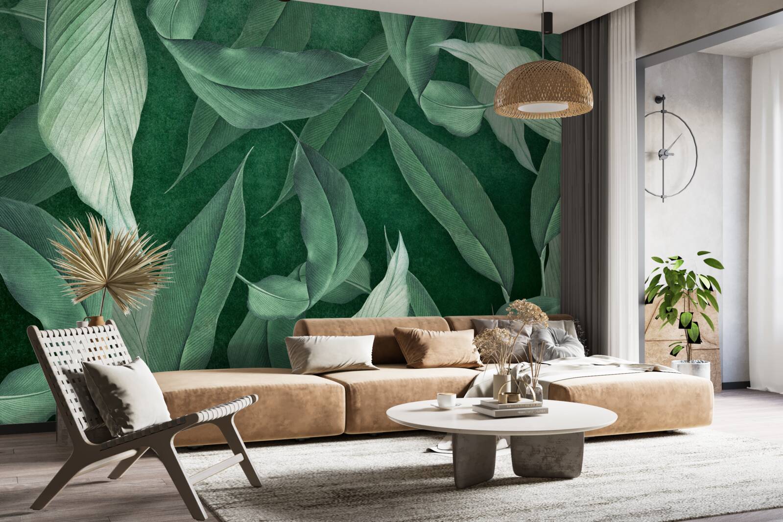 Фотошпалери листя папороті зелене