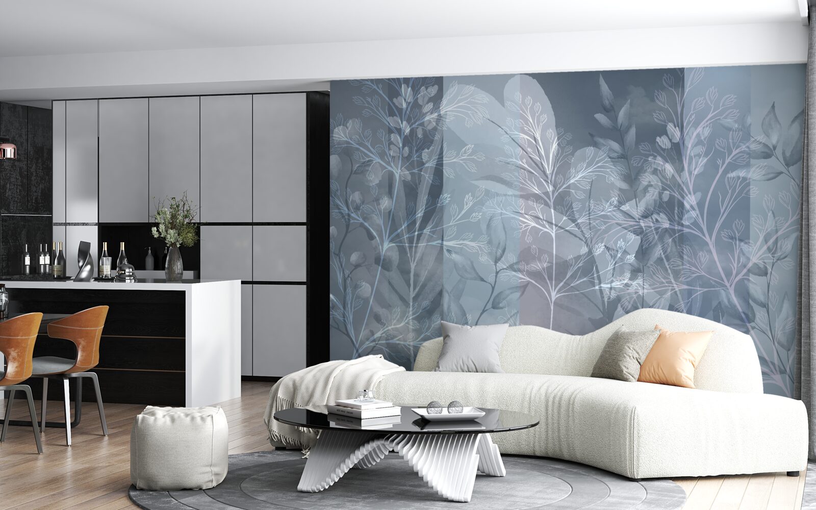 Фотошпалери чагарники, оповиті туманом у лісі