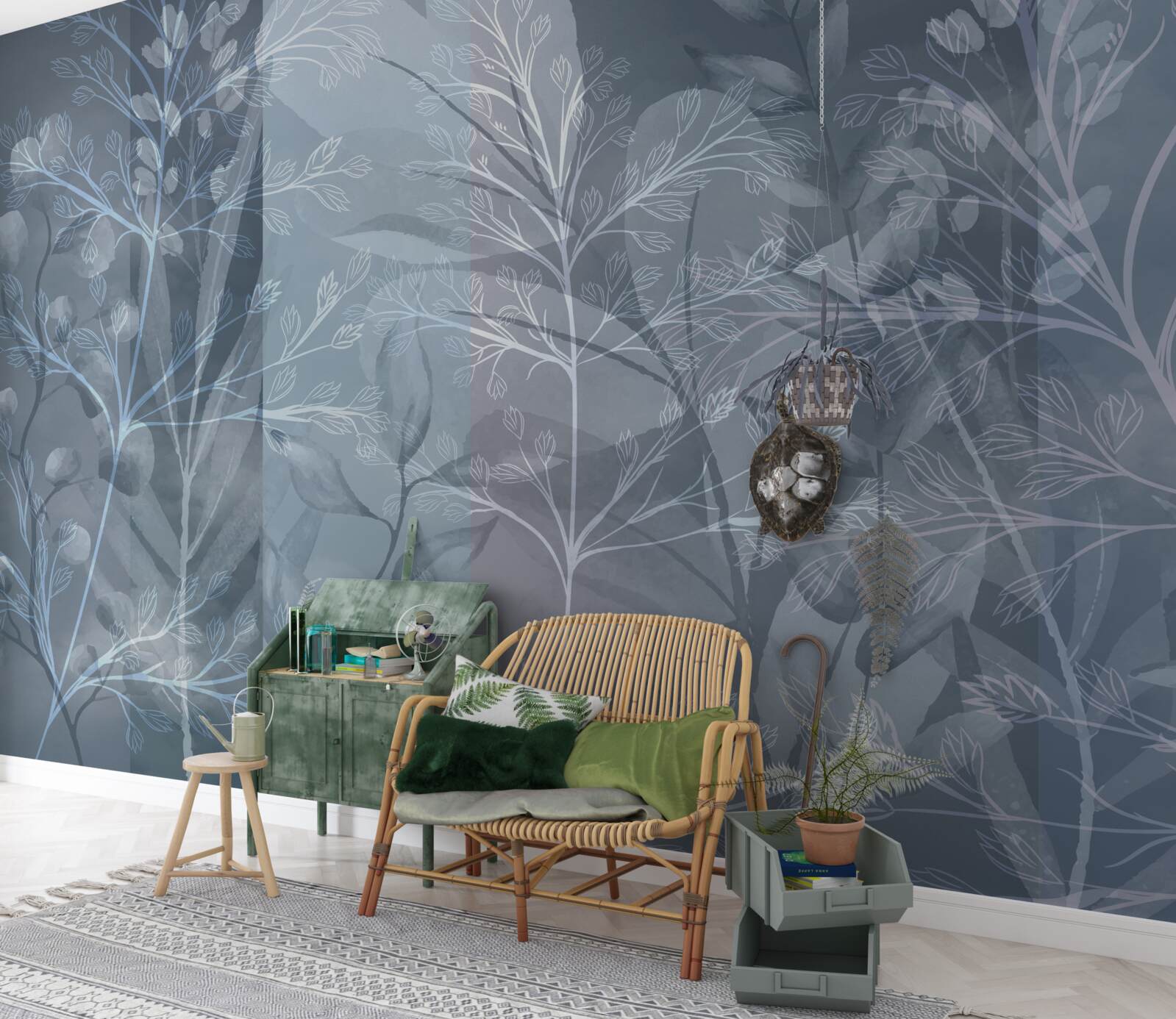 Фотошпалери чагарники, оповиті туманом у лісі