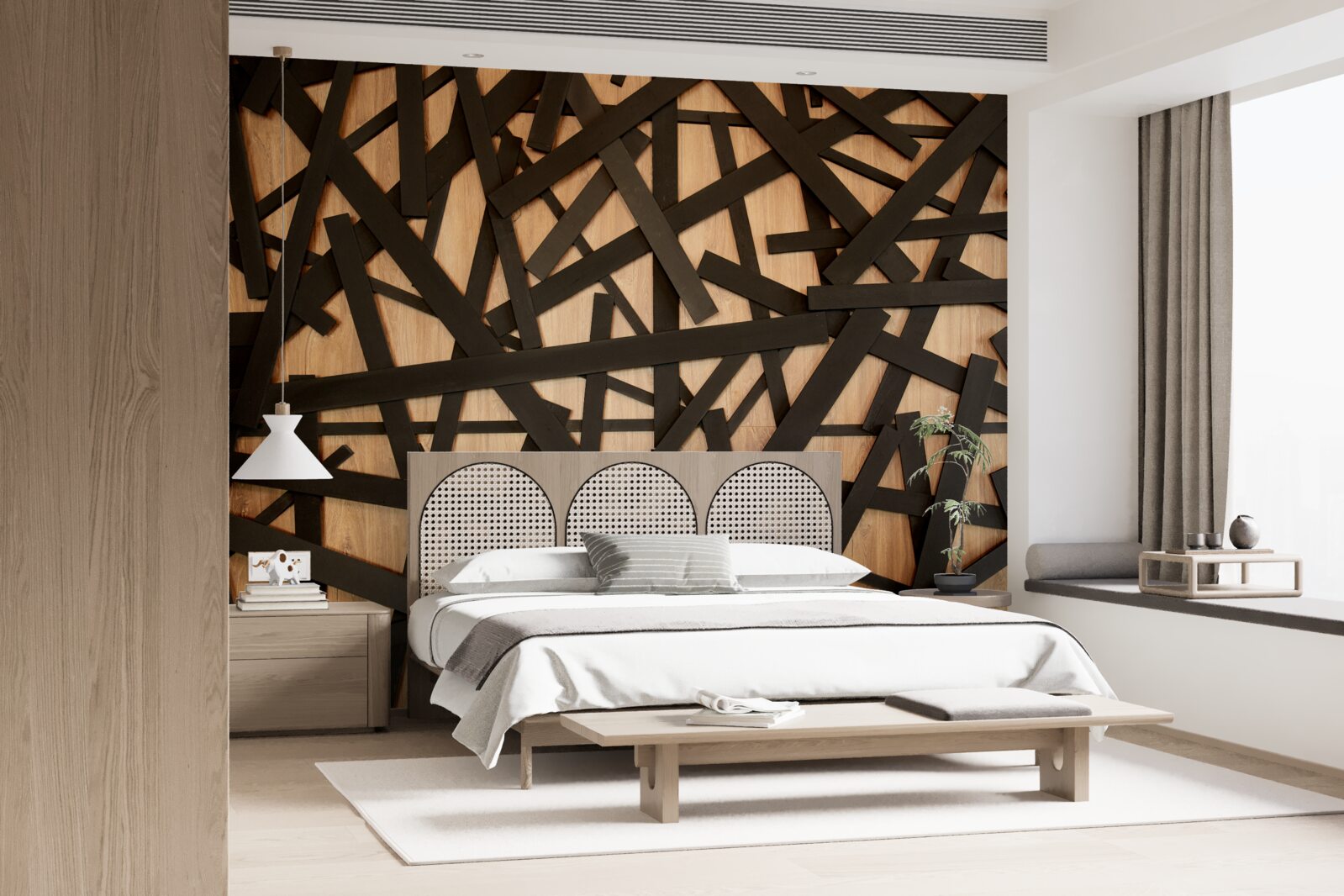 Фотошпалери прямі гілки на стовбурі