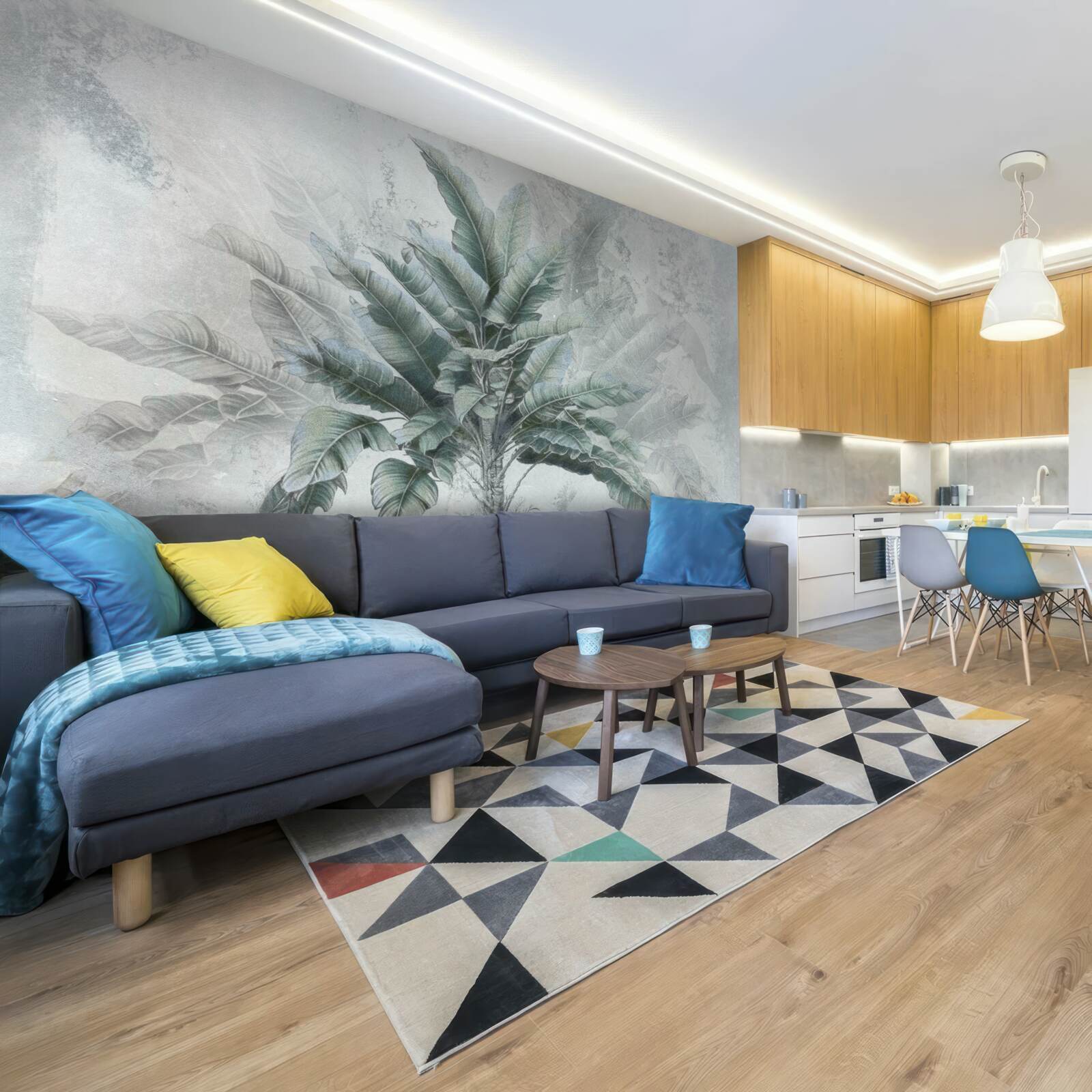 Фотошпалери захована в тумані величезна пальма