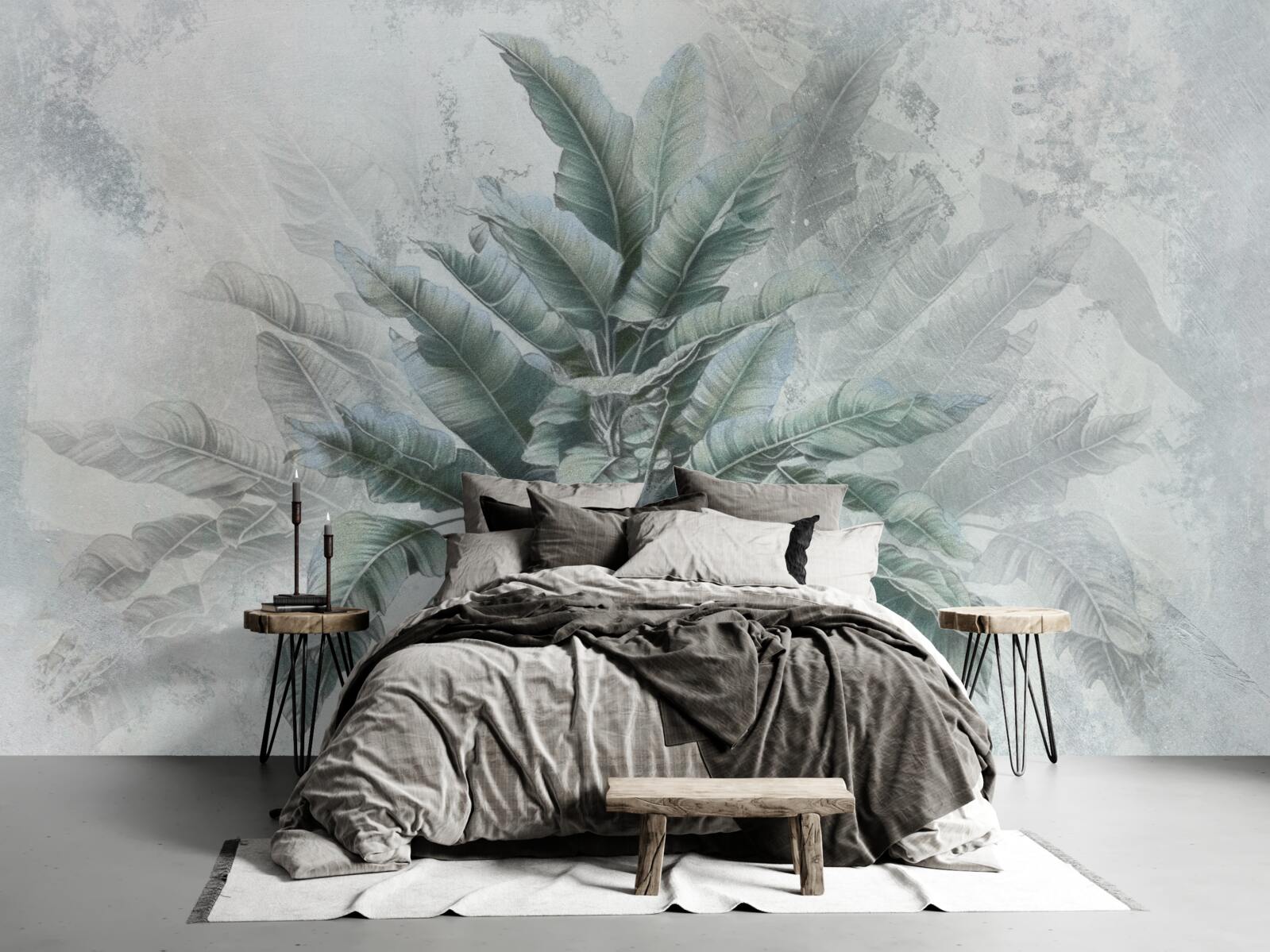 Фотошпалери захована в тумані величезна пальма