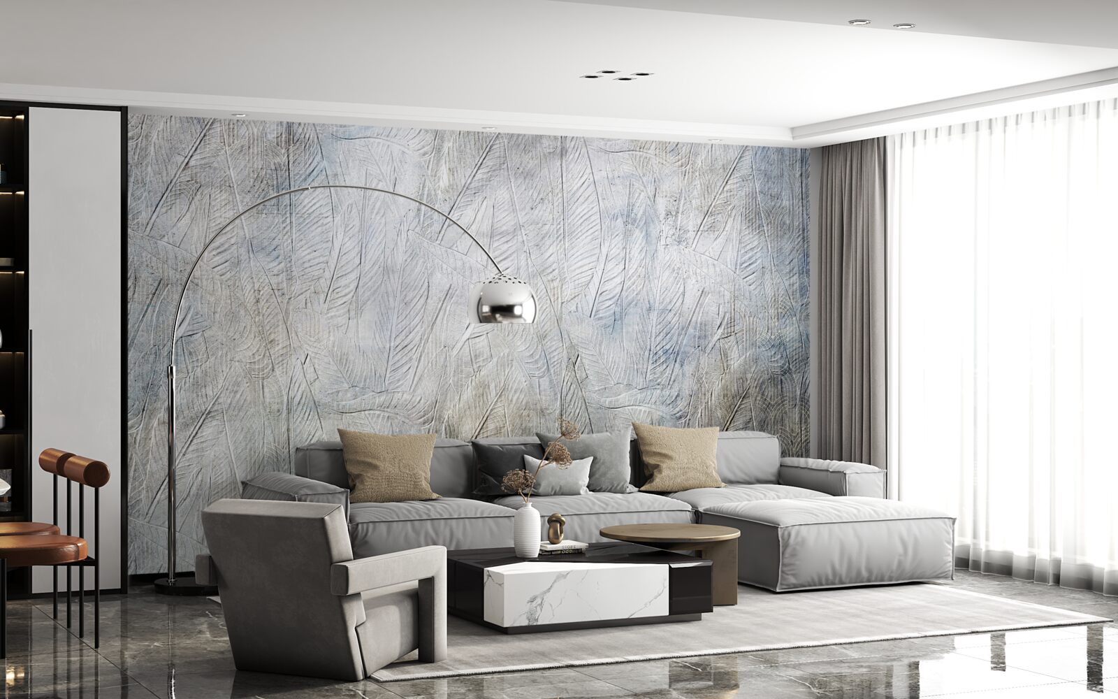 Фотошпалери площа листя