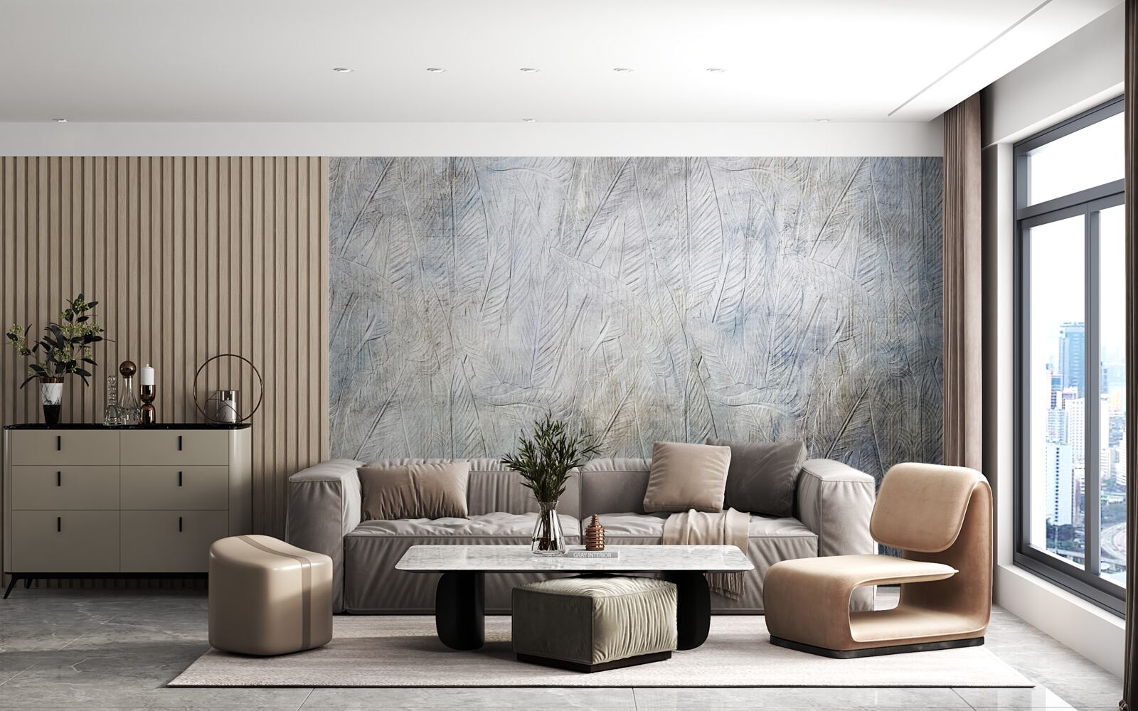 Фотошпалери площа листя