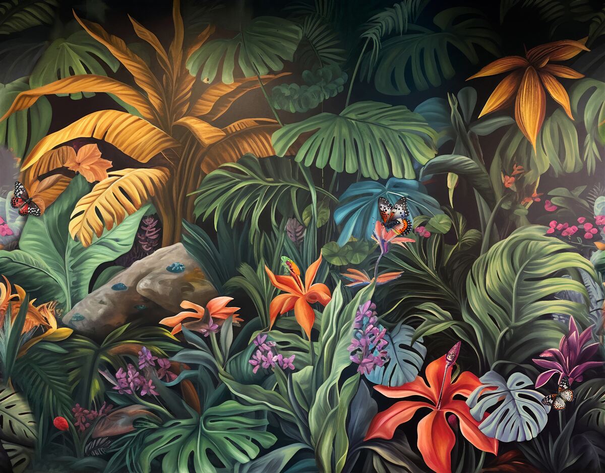 Фотошпалери густа зелень тропічних лісів