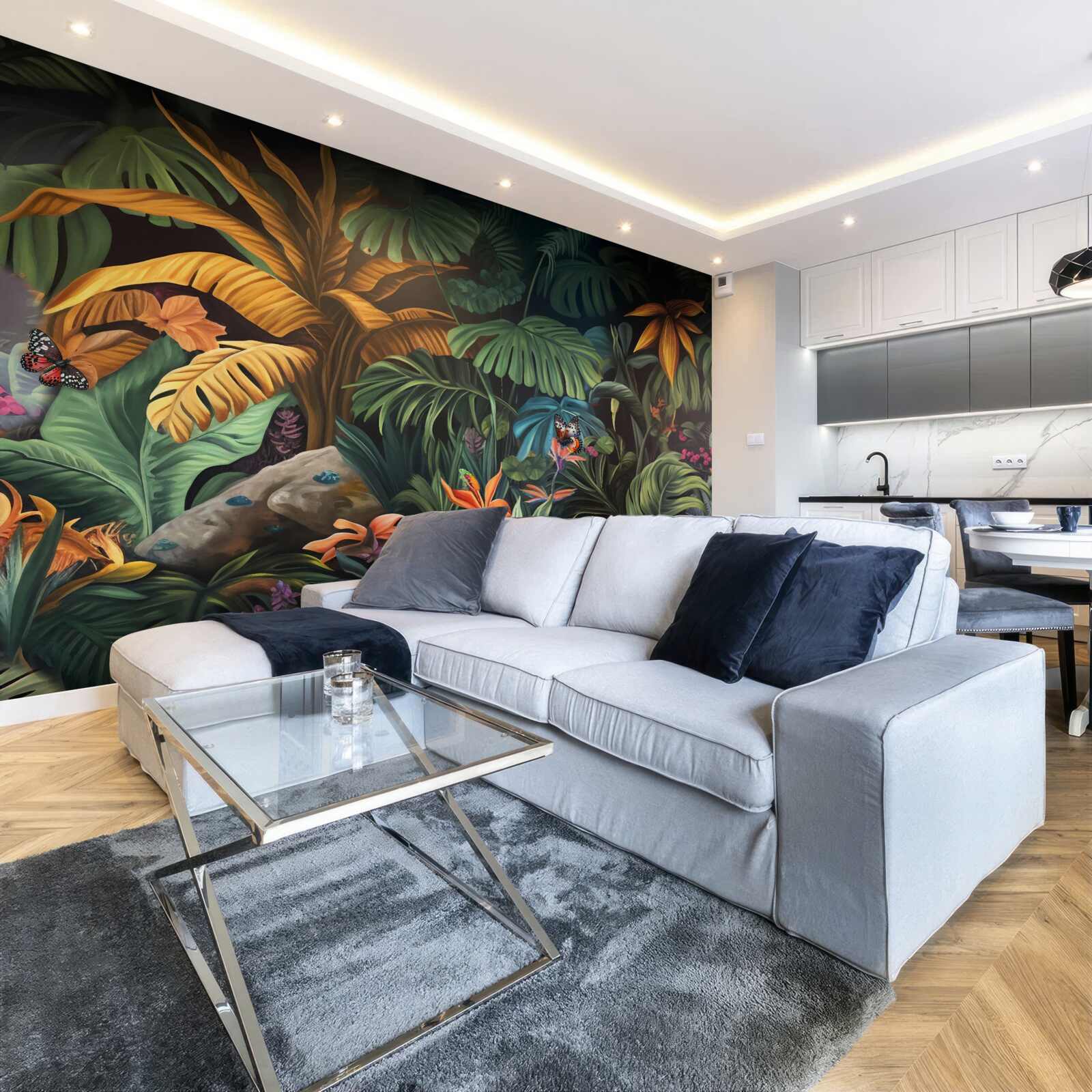 Фотошпалери густа зелень тропічних лісів